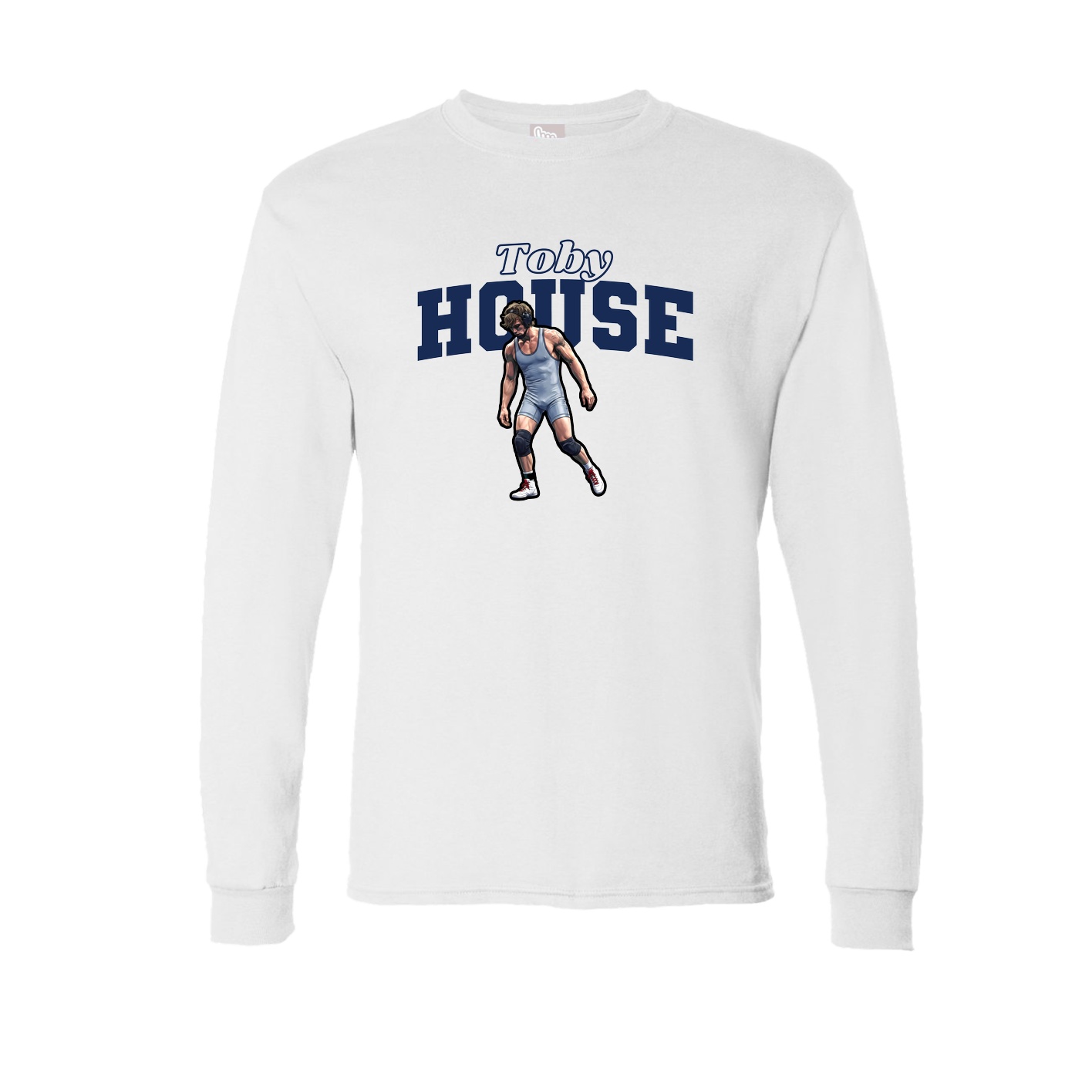 Long Sleeve Tee — Name Arch in White