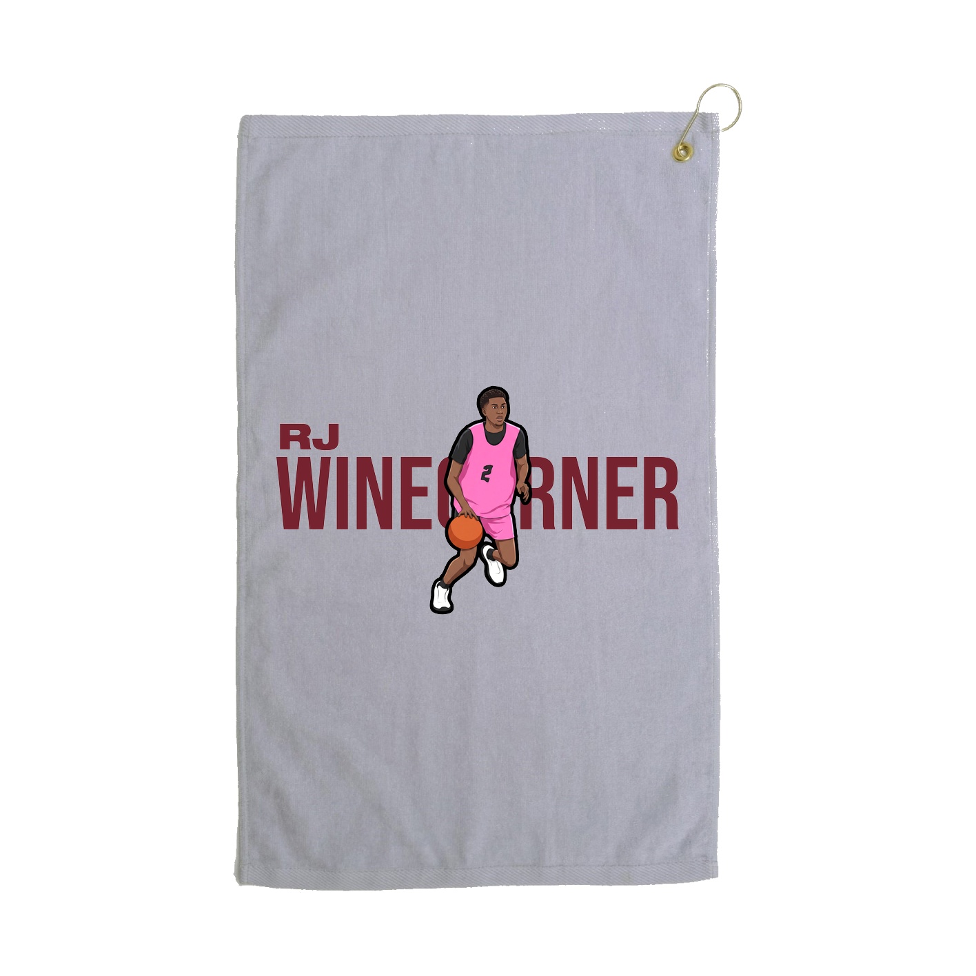 Golf Towel — Player Name in Grey