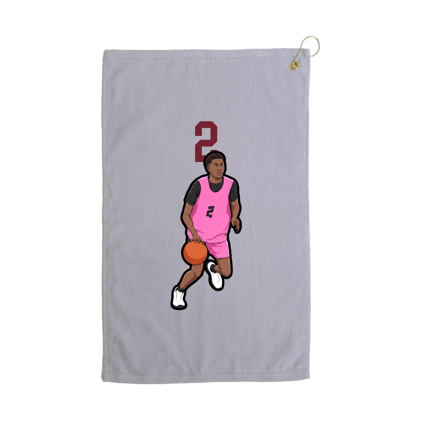 Golf Towel — Number Top in Grey