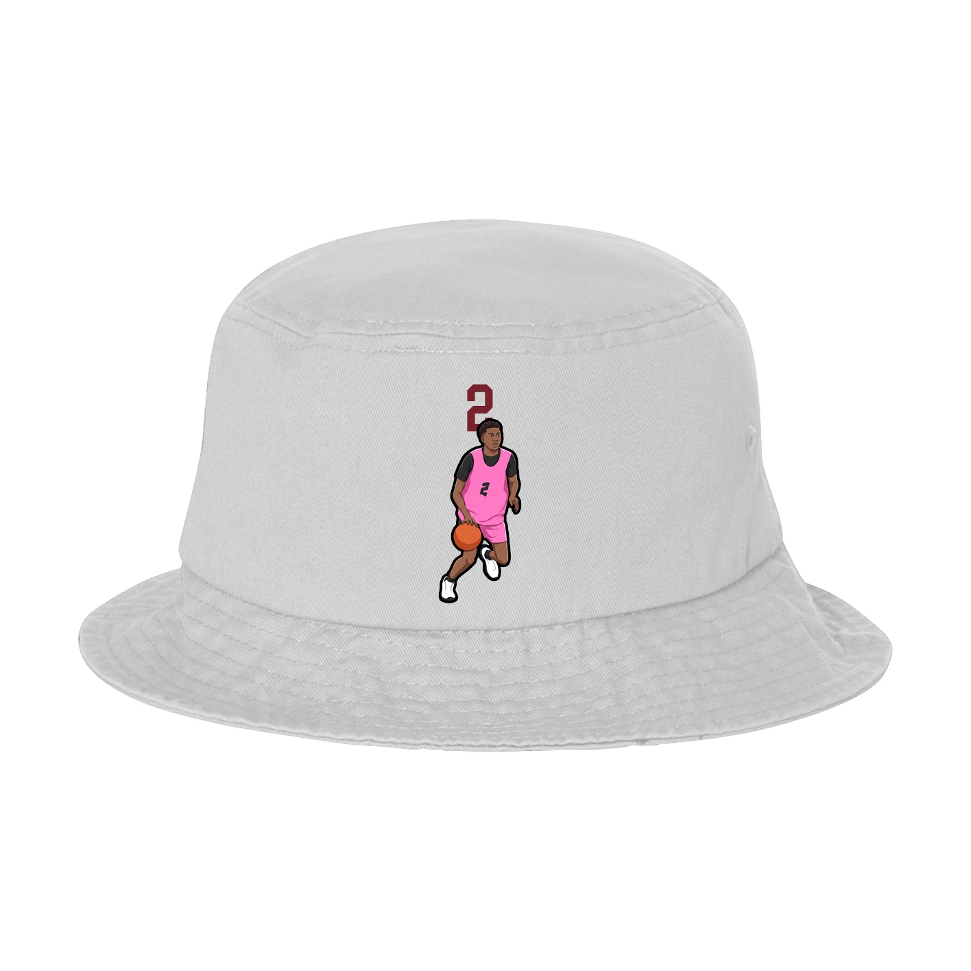 Bucket Cap — Number Top in White