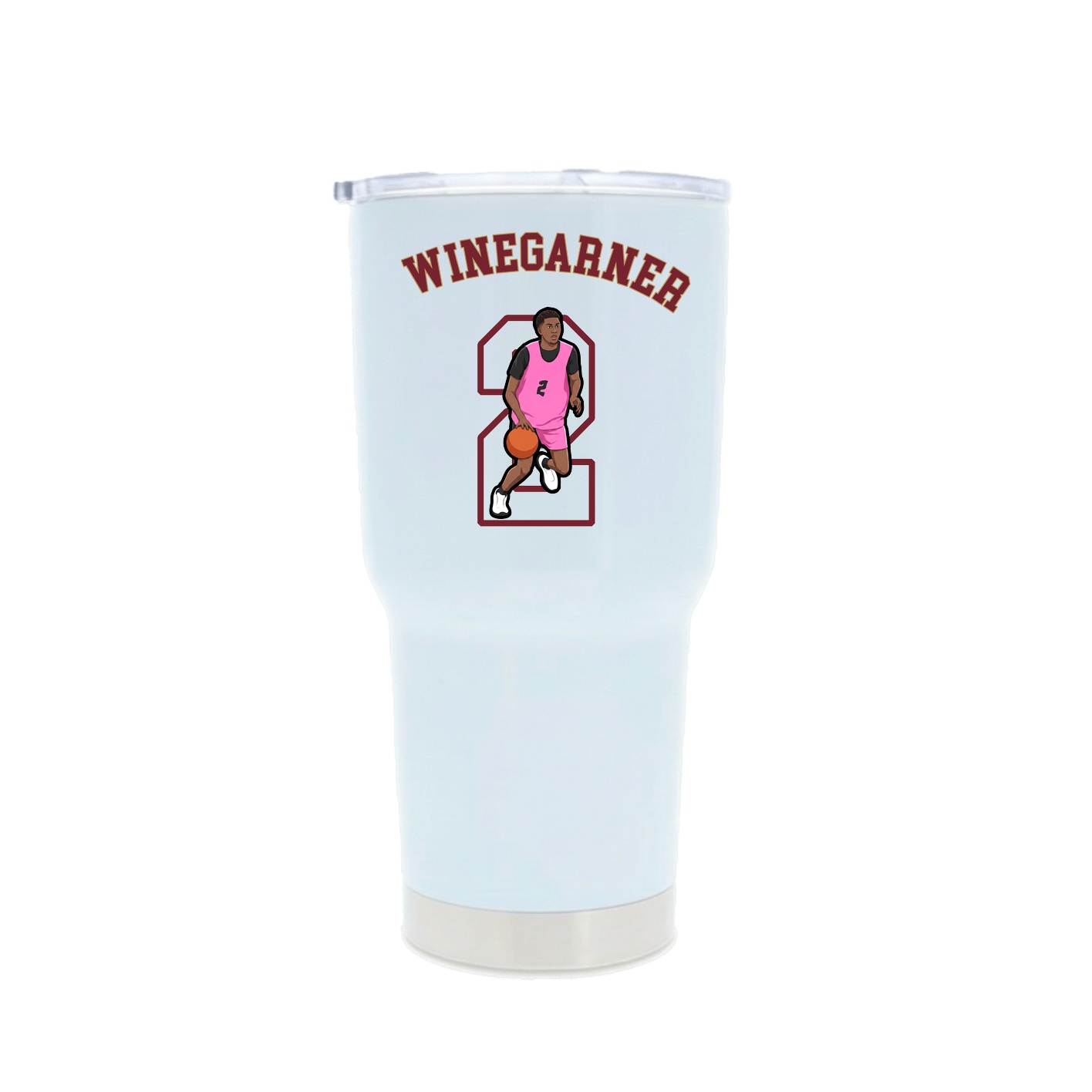 30oz Stainless Steel Tumbler — Shirsey Arch in White