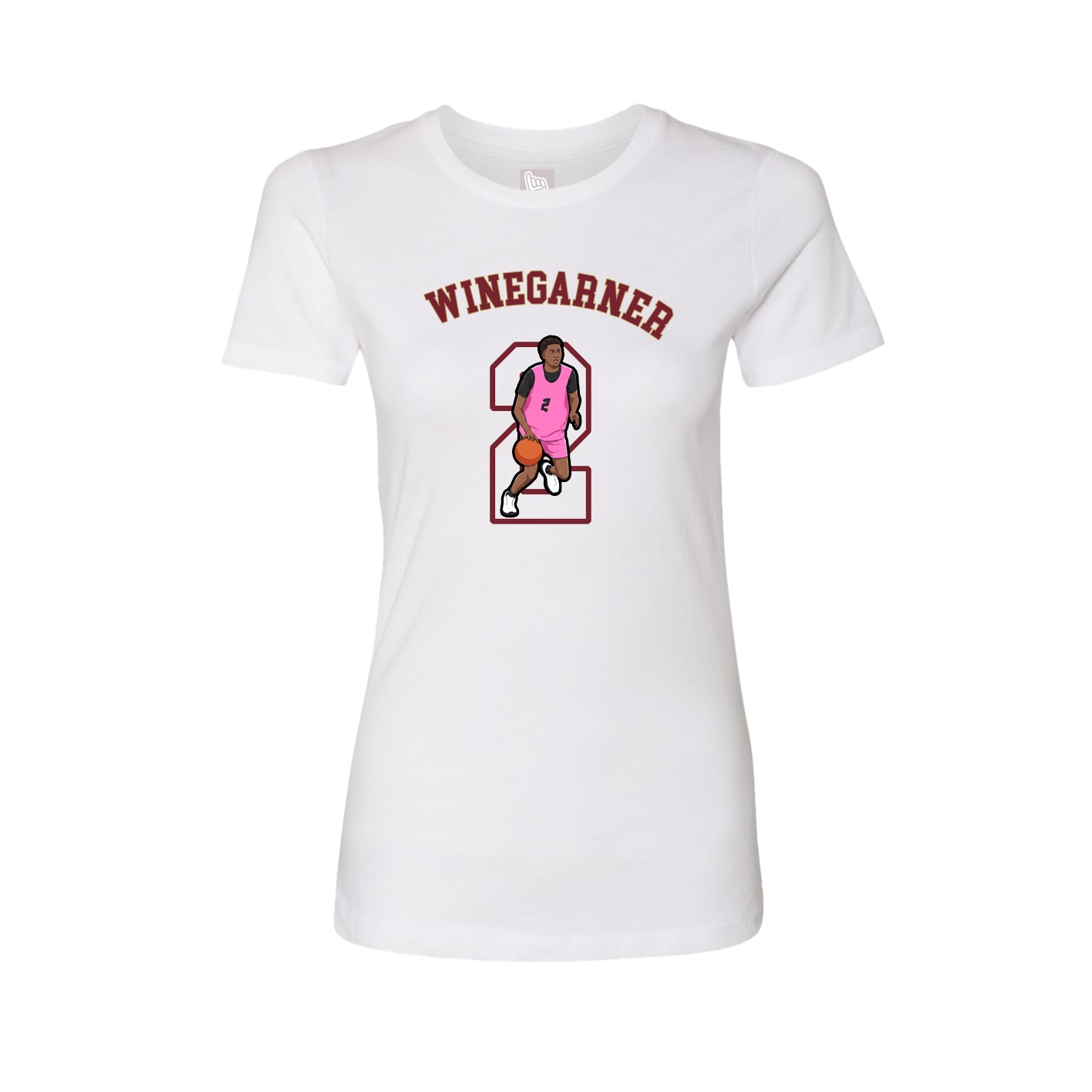 Fitted Women's Tee — Shirsey Arch in White