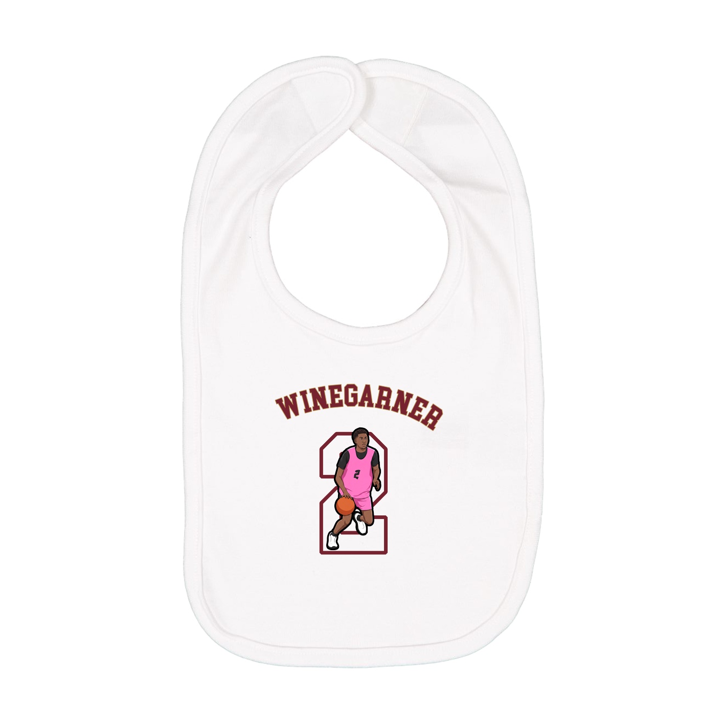 Infant Bib — Shirsey Arch in White