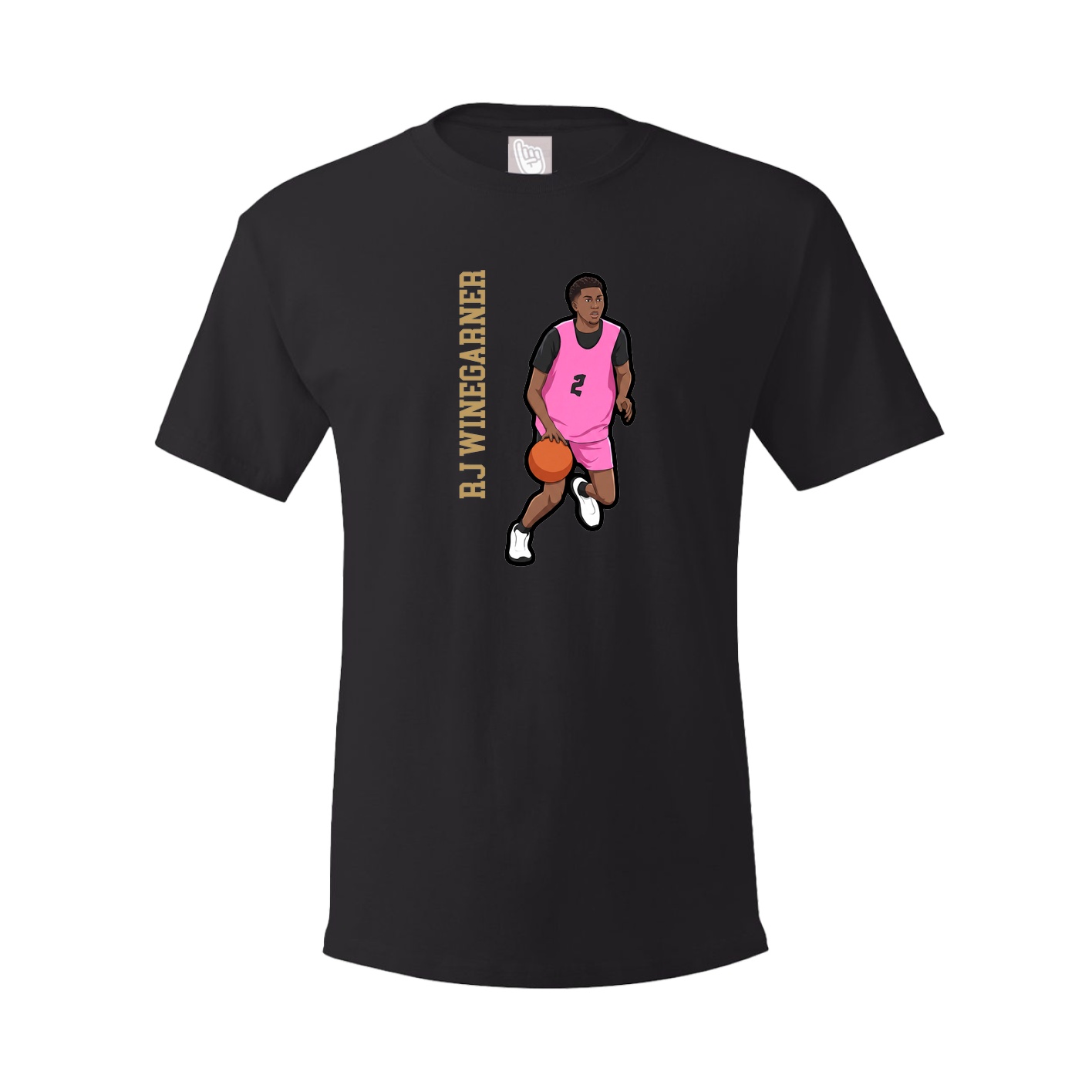 Tee — Name Vertical in Black
