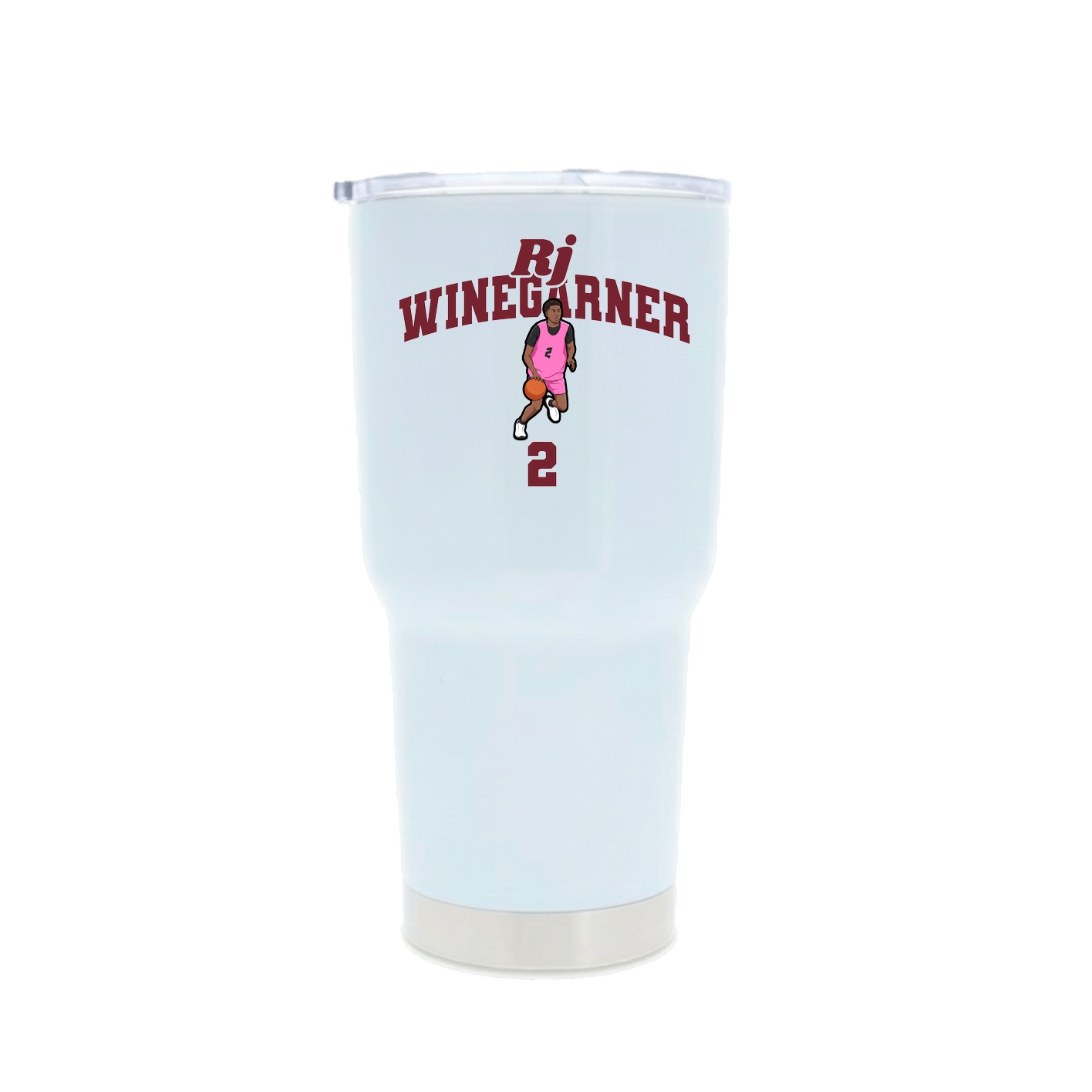 30oz Stainless Steel Tumbler — Signature Arch in White