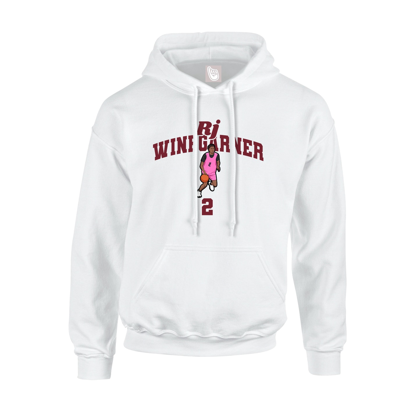 Youth Hoodie — Signature Arch in White