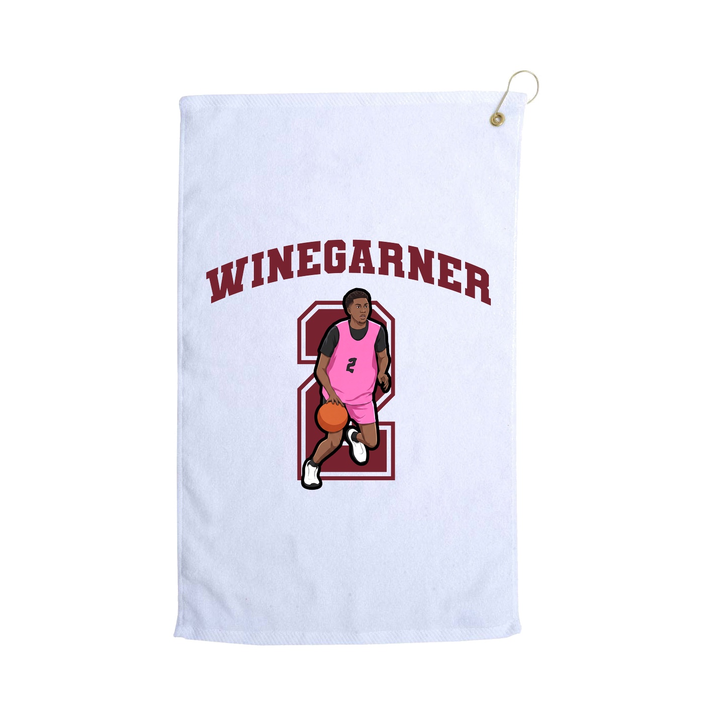 Golf Towel — Number in White