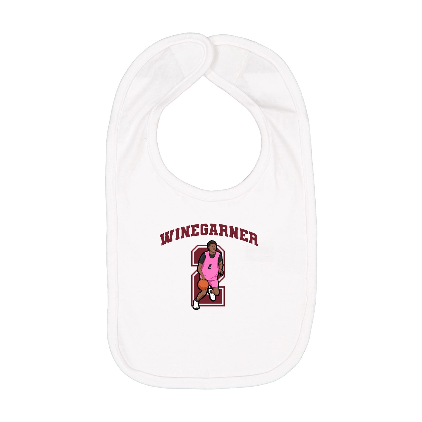 Infant Bib — Number in White