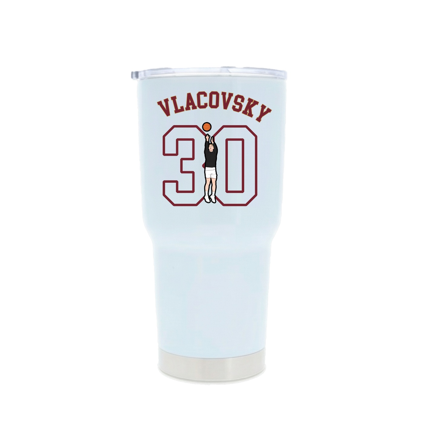 30oz Stainless Steel Tumbler — Shirsey Arch in White
