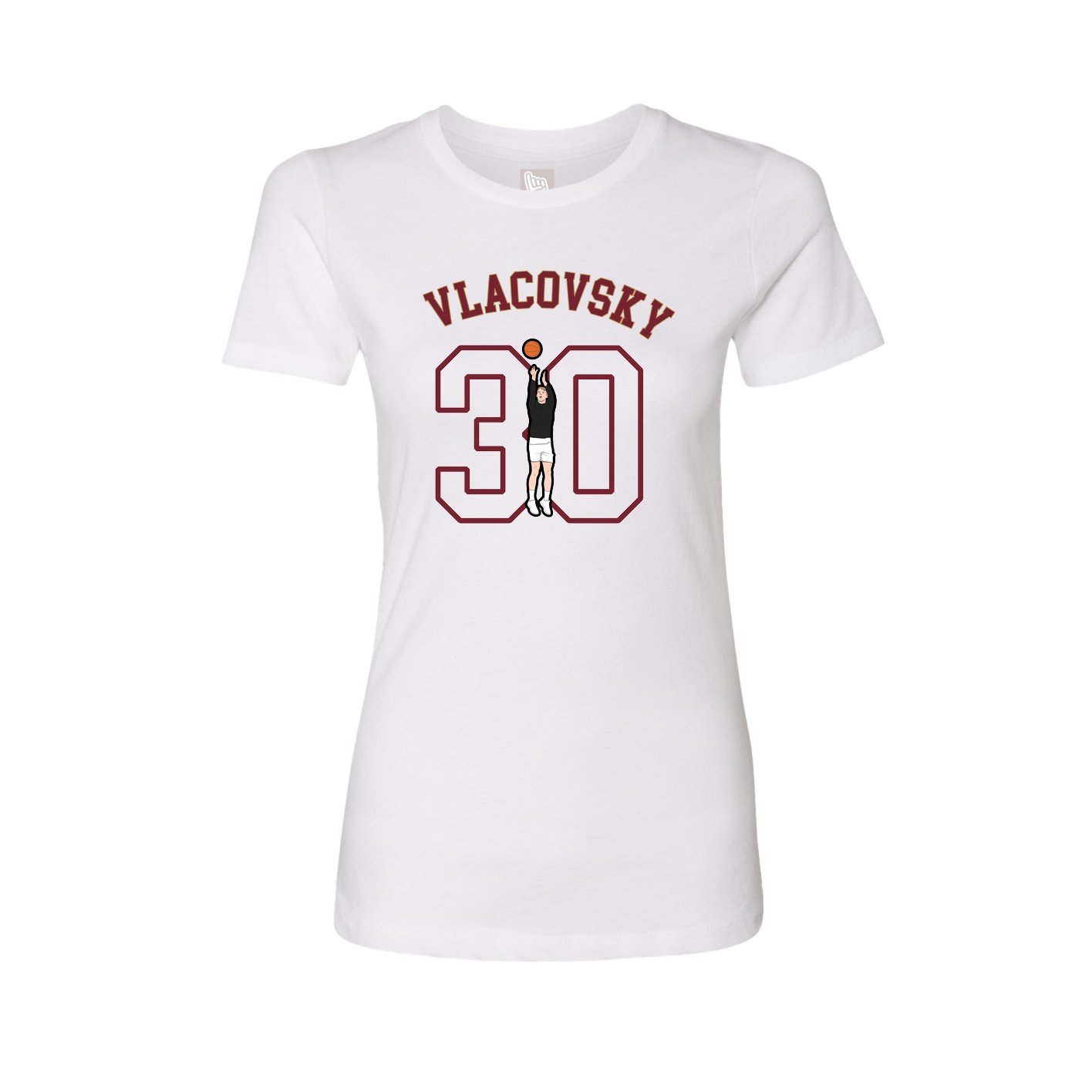 Fitted Women's Tee — Shirsey Arch in White