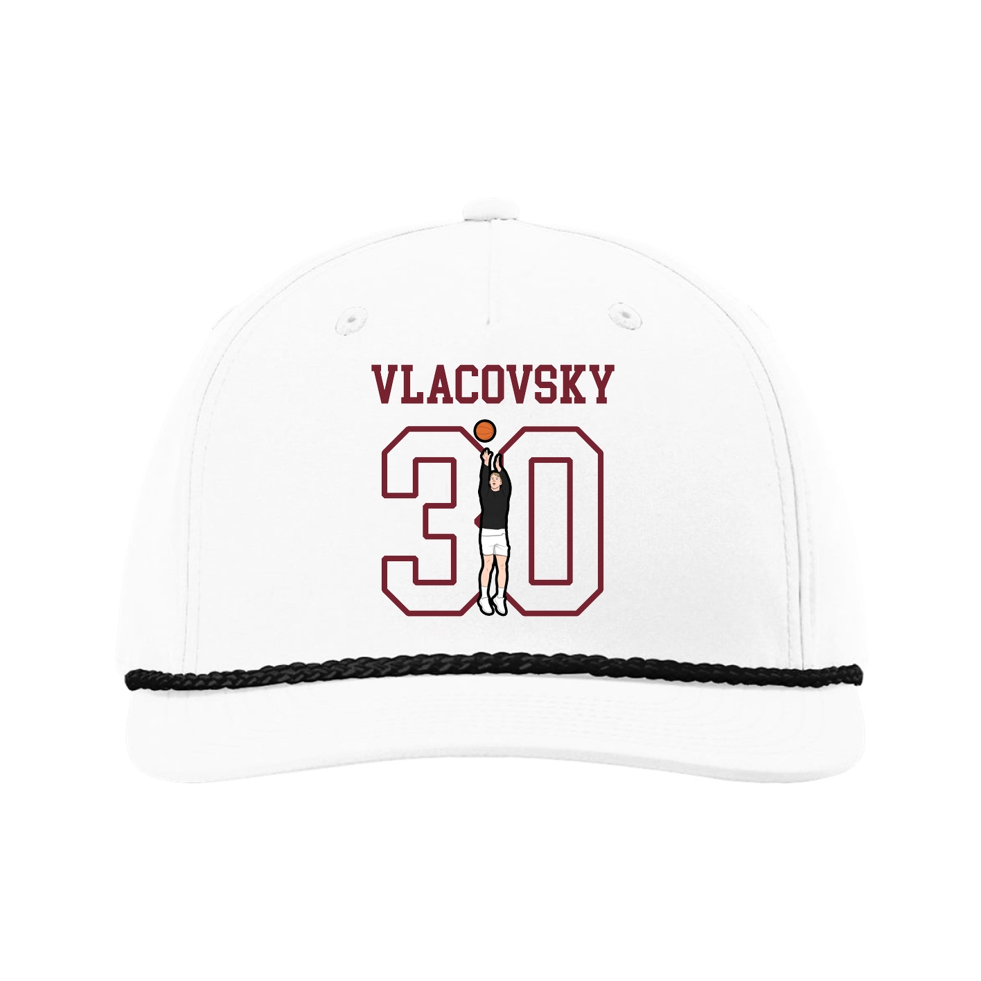 Five-Panel Classic Rope Cap — Shirsey in White