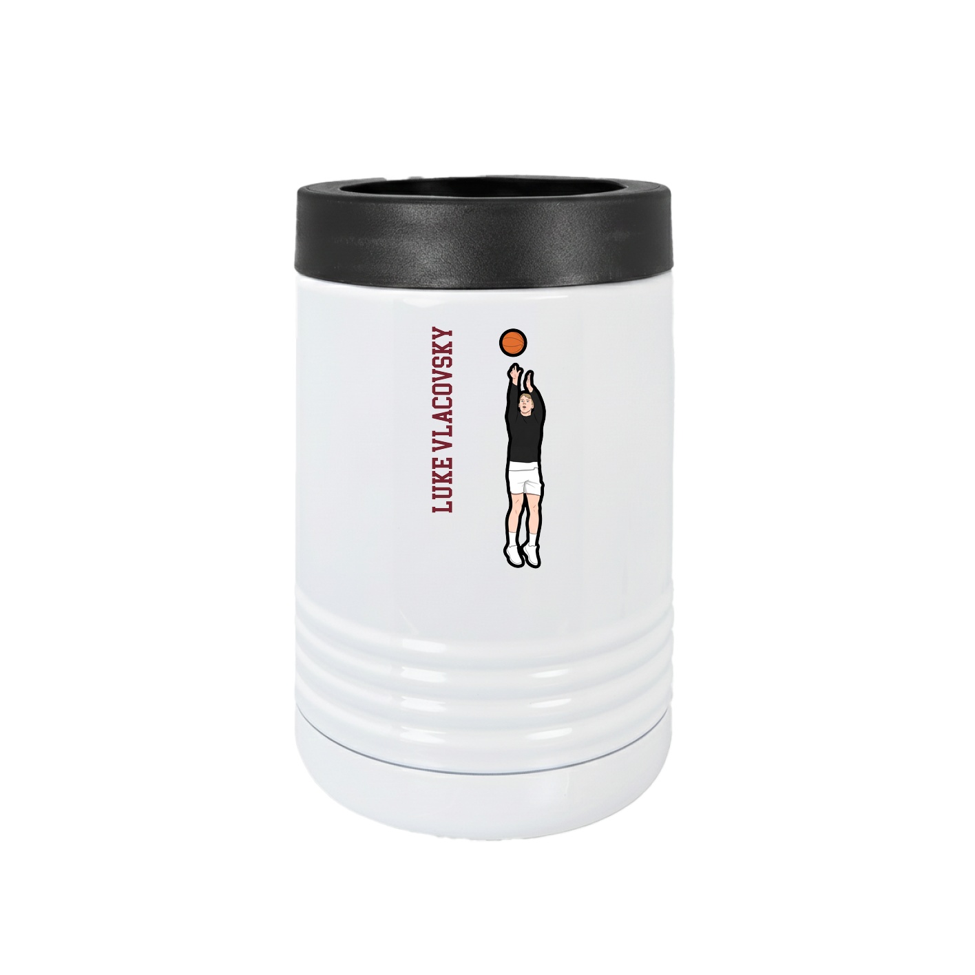 Beverage Holder — Name Vertical in White
