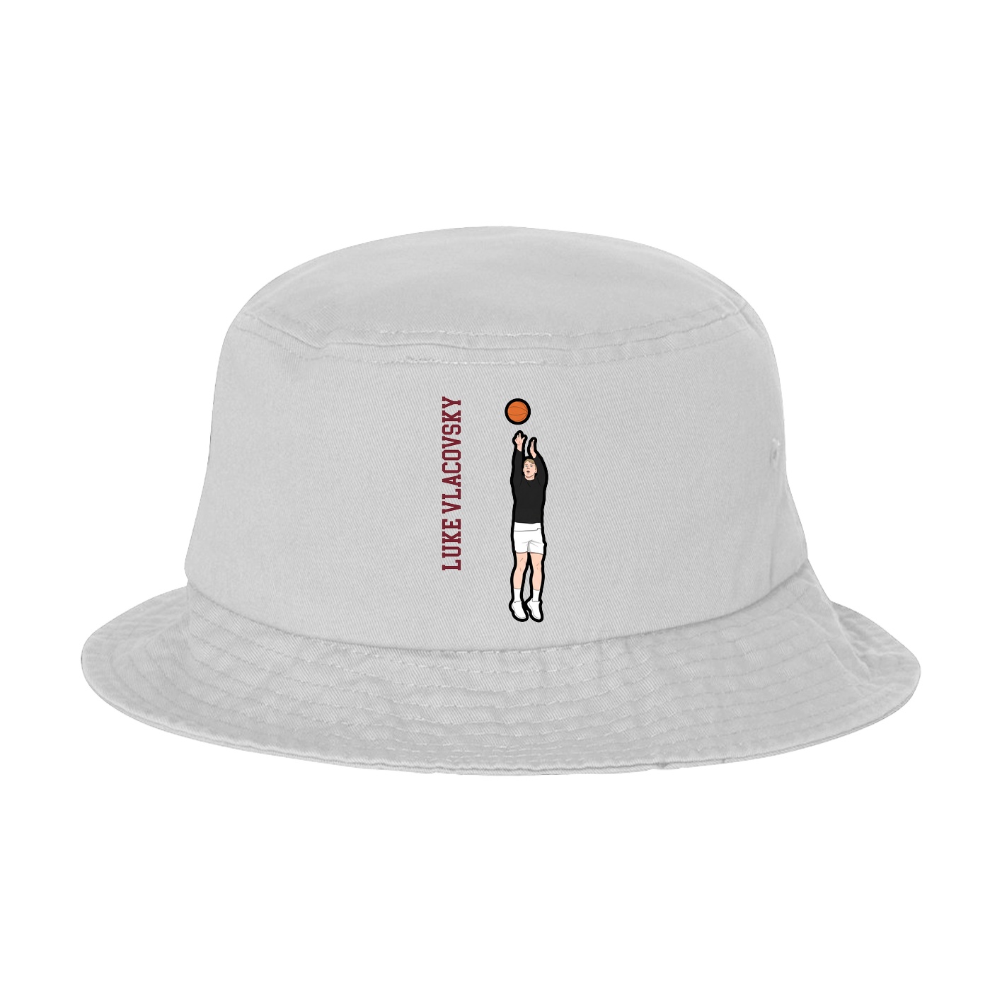 Bucket Cap — Name Vertical in White