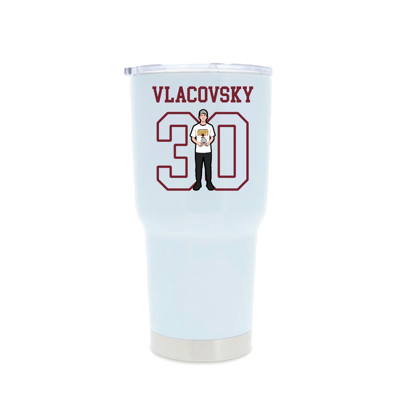 30oz Stainless Steel Tumbler — Shirsey in White