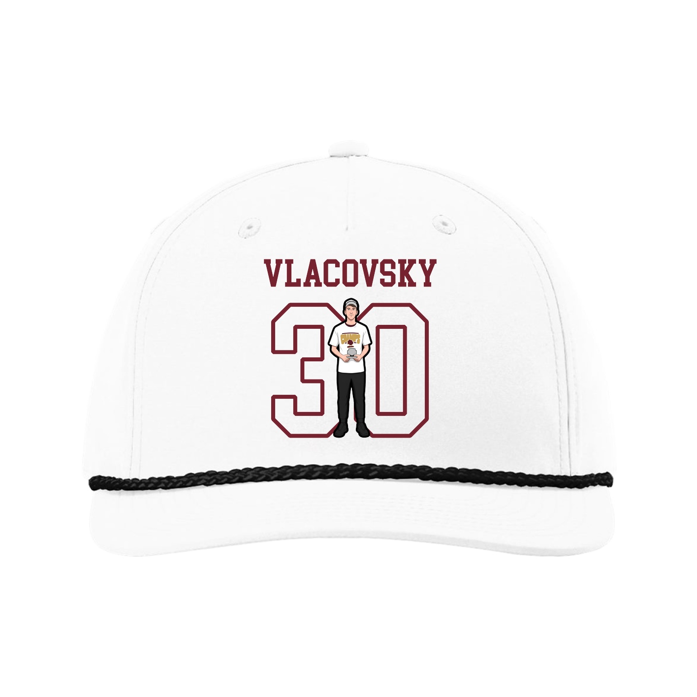 Five-Panel Classic Rope Cap — Shirsey in White