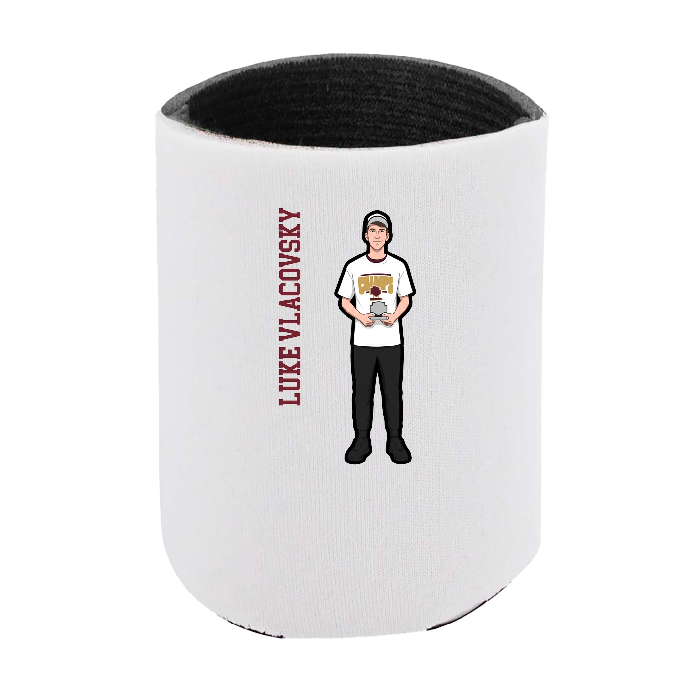 Can Holder — Name Vertical in White