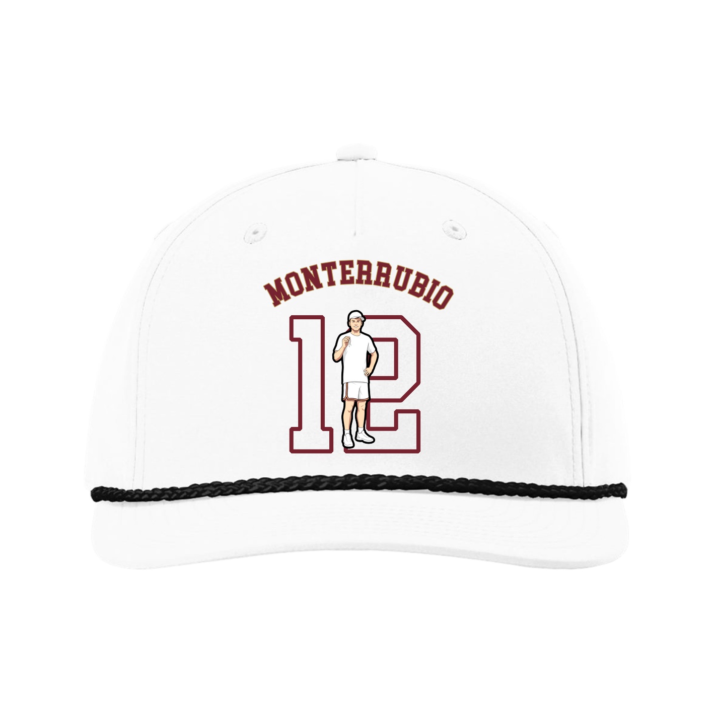 Five-Panel Classic Rope Cap — Shirsey Arch in White