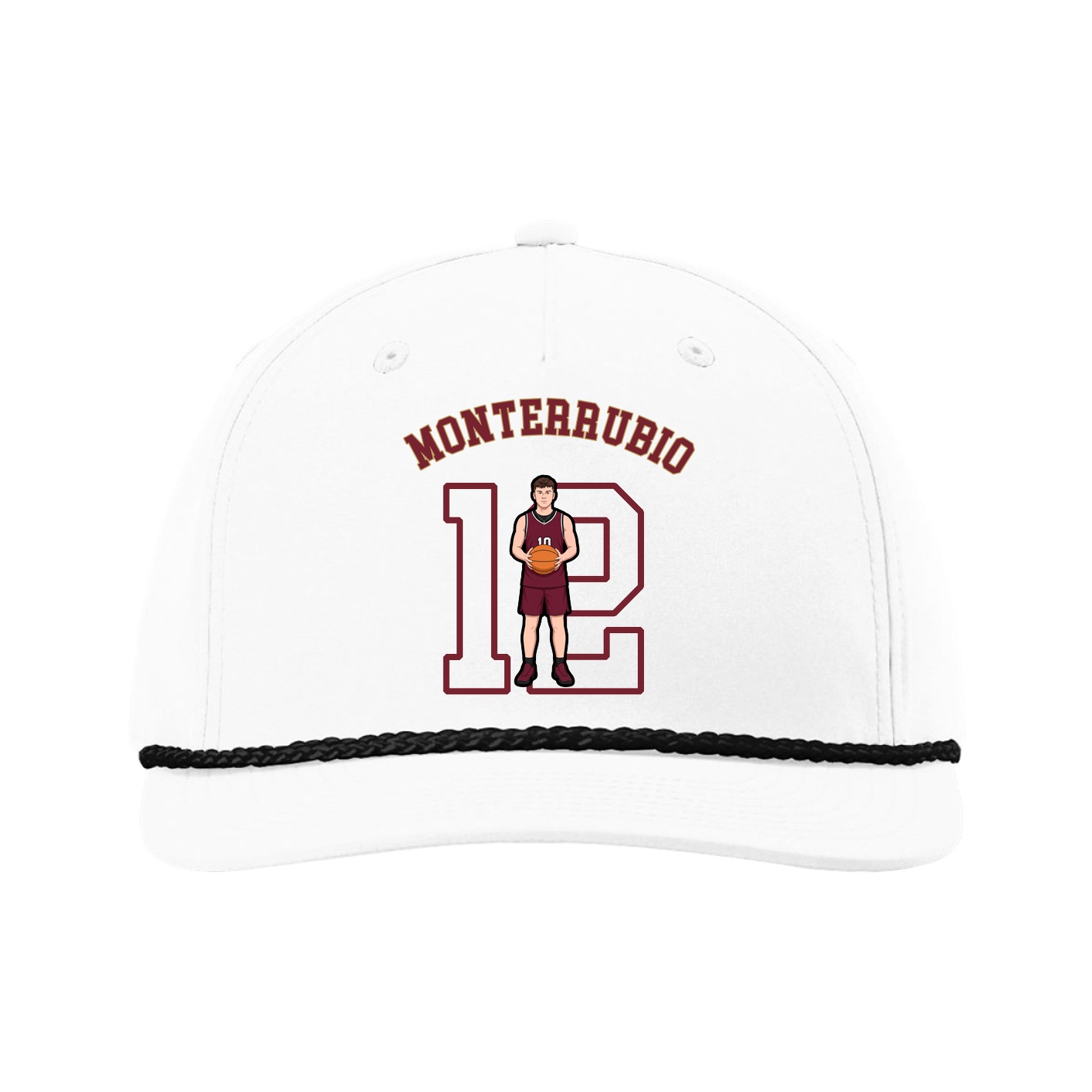 Five-Panel Classic Rope Cap — Shirsey Arch in White