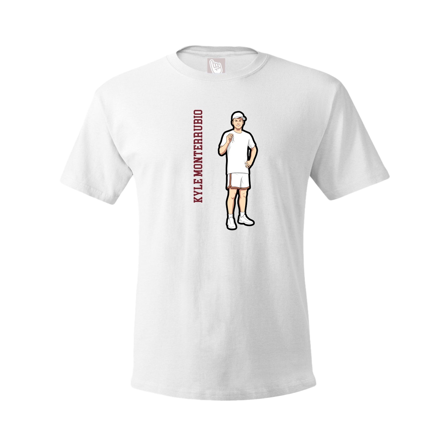 Tee — Name Vertical in White