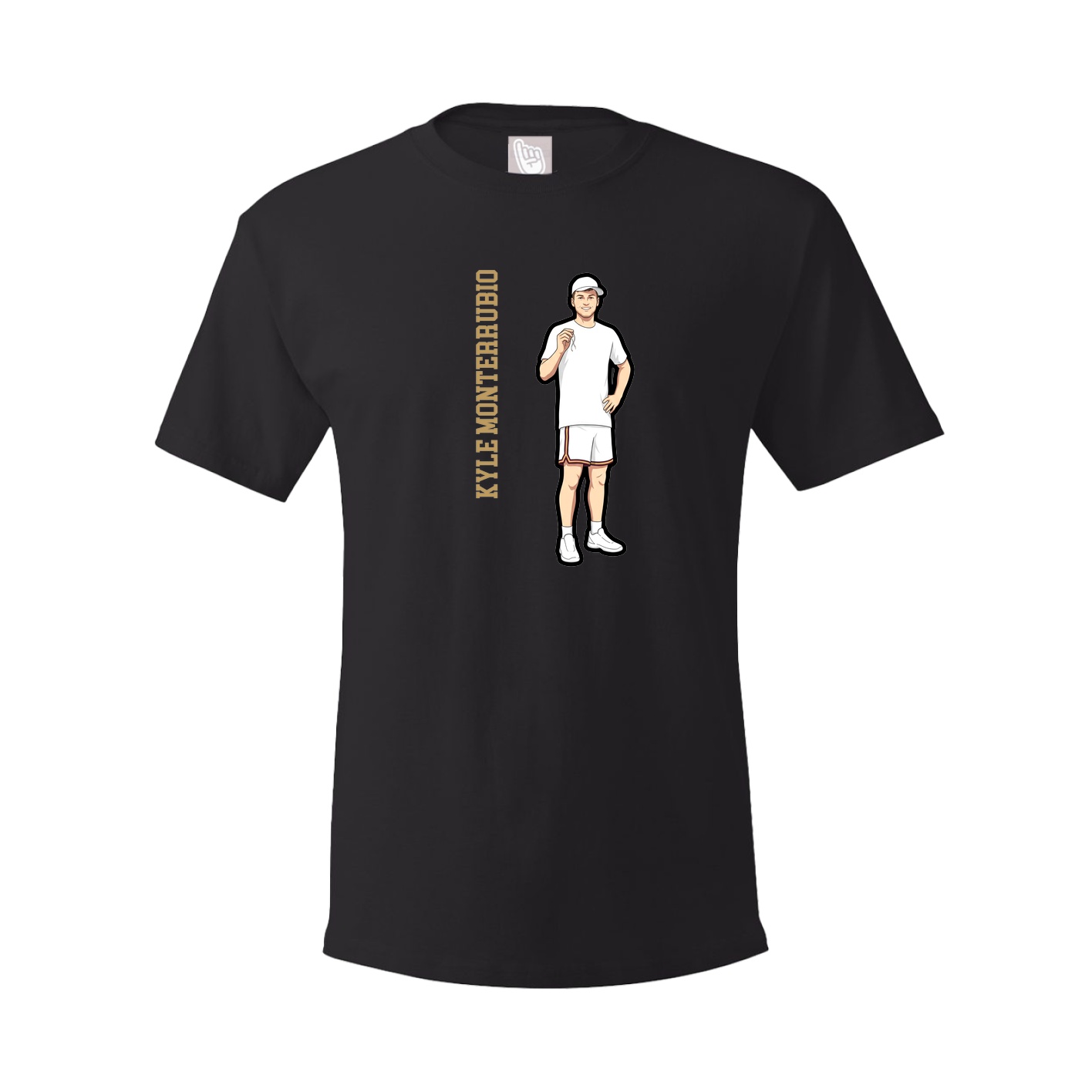 Youth Tee — Name Vertical in Black