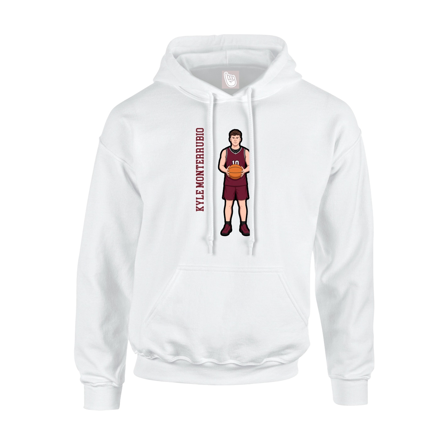 Hoodie — Name Vertical in White