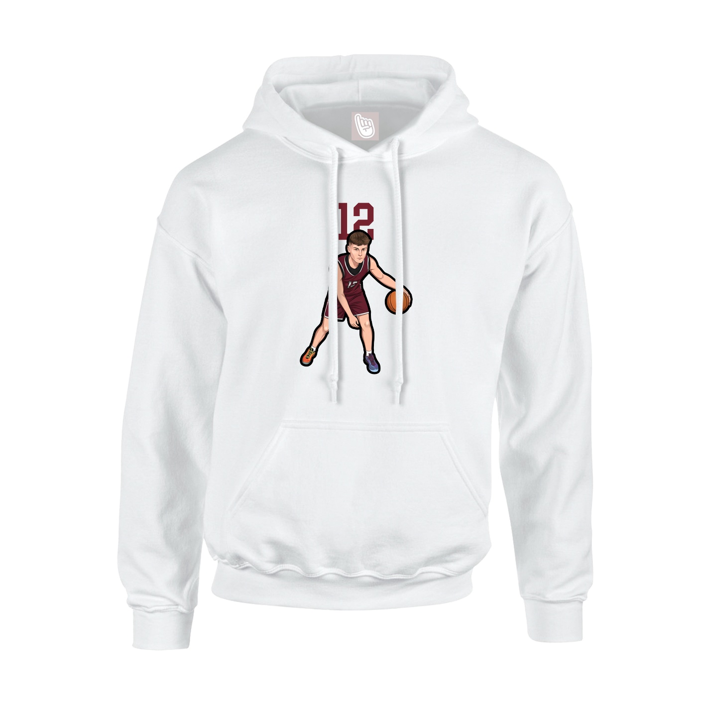 Hoodie — Number Top in White