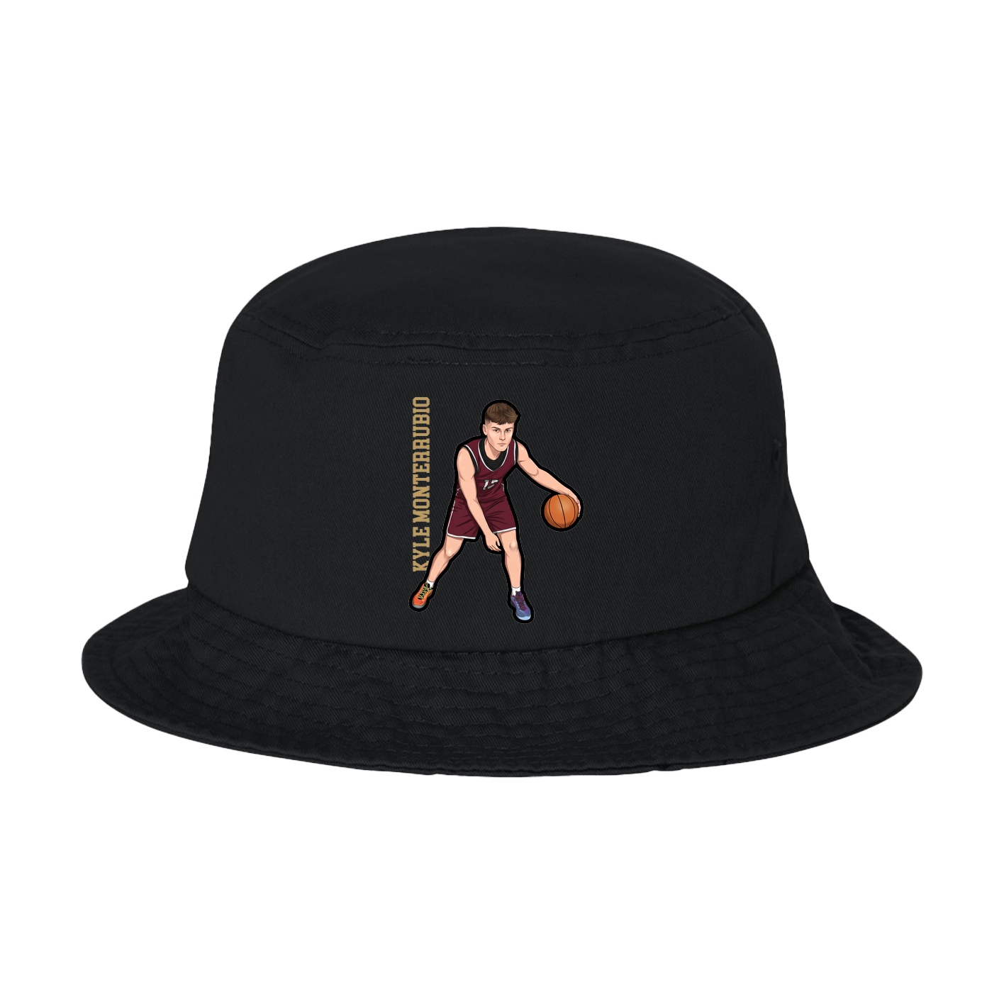 Bucket Cap — Name Vertical in Black