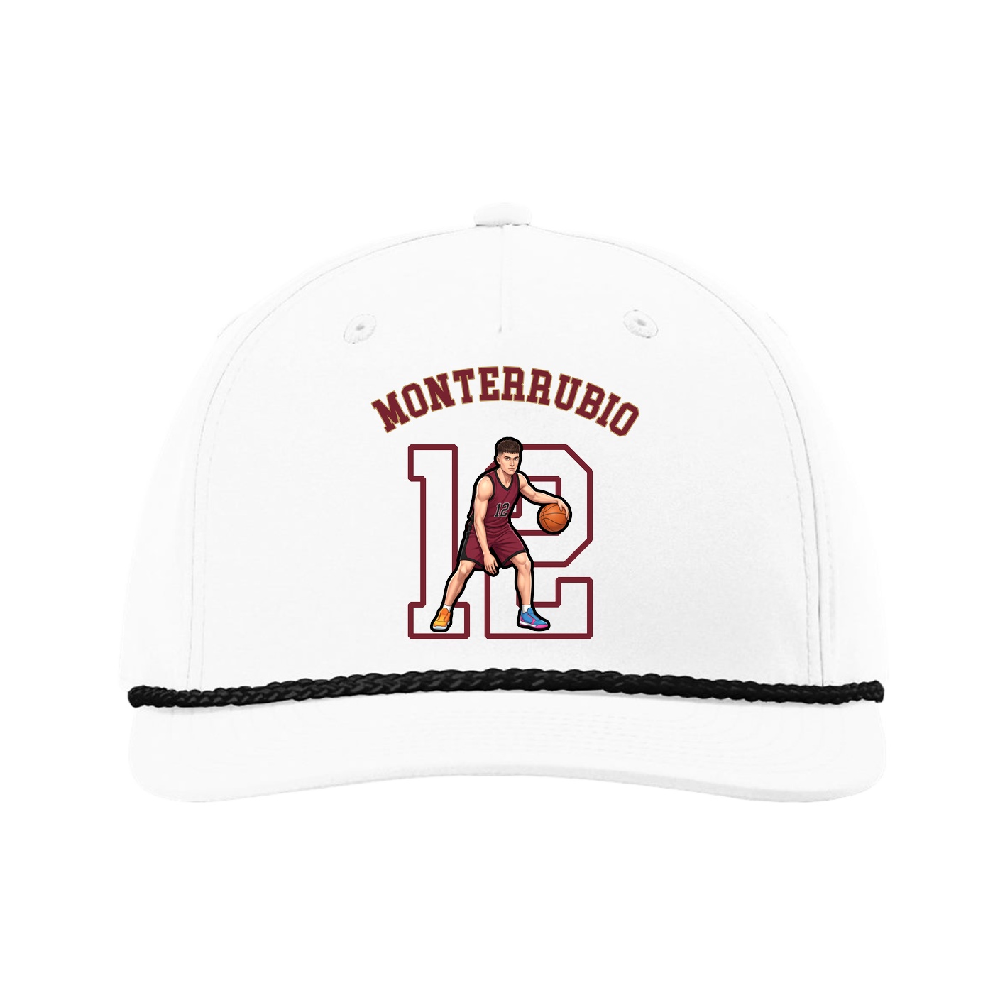 Five-Panel Classic Rope Cap — Shirsey Arch in White