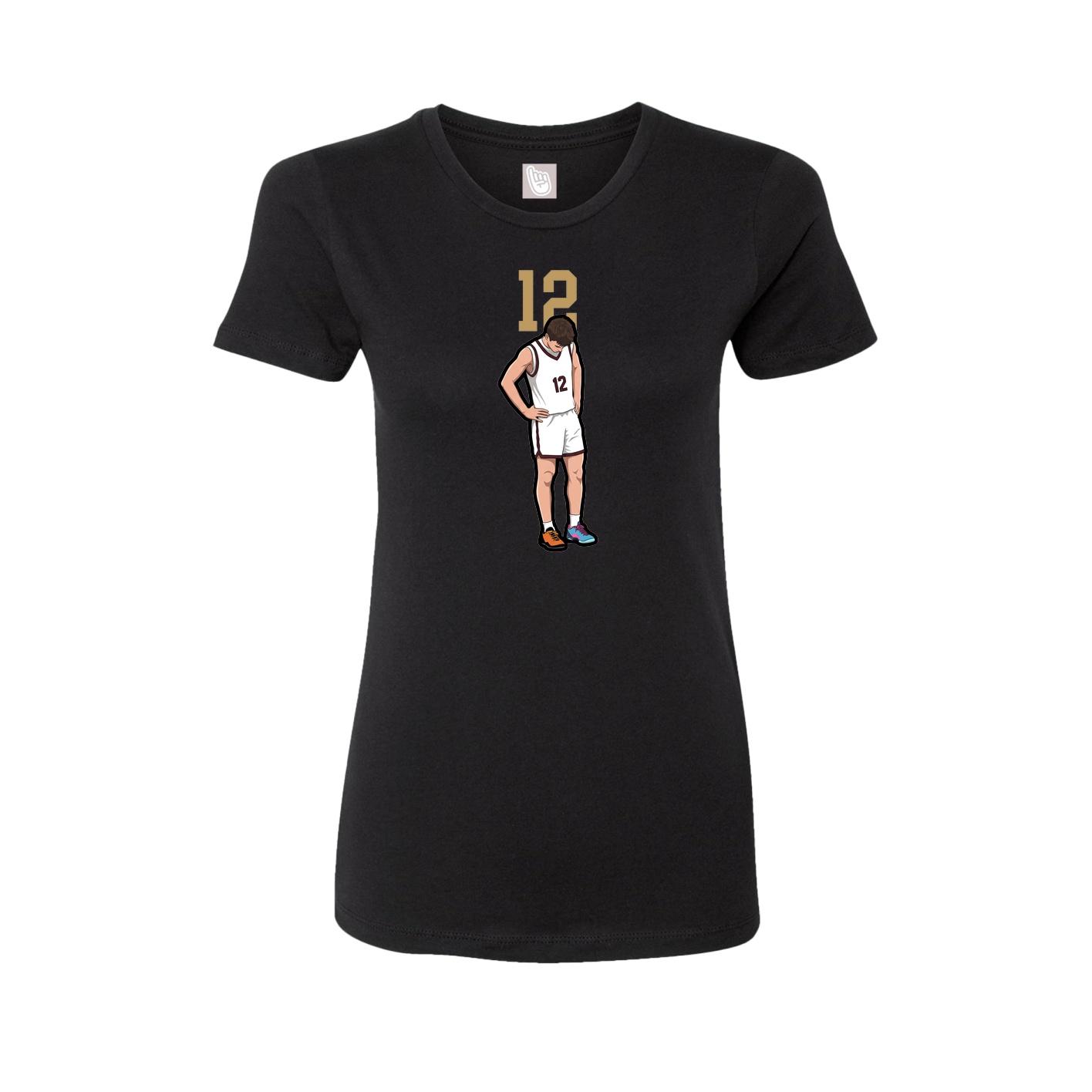 Womens Tee — Number Top in Black