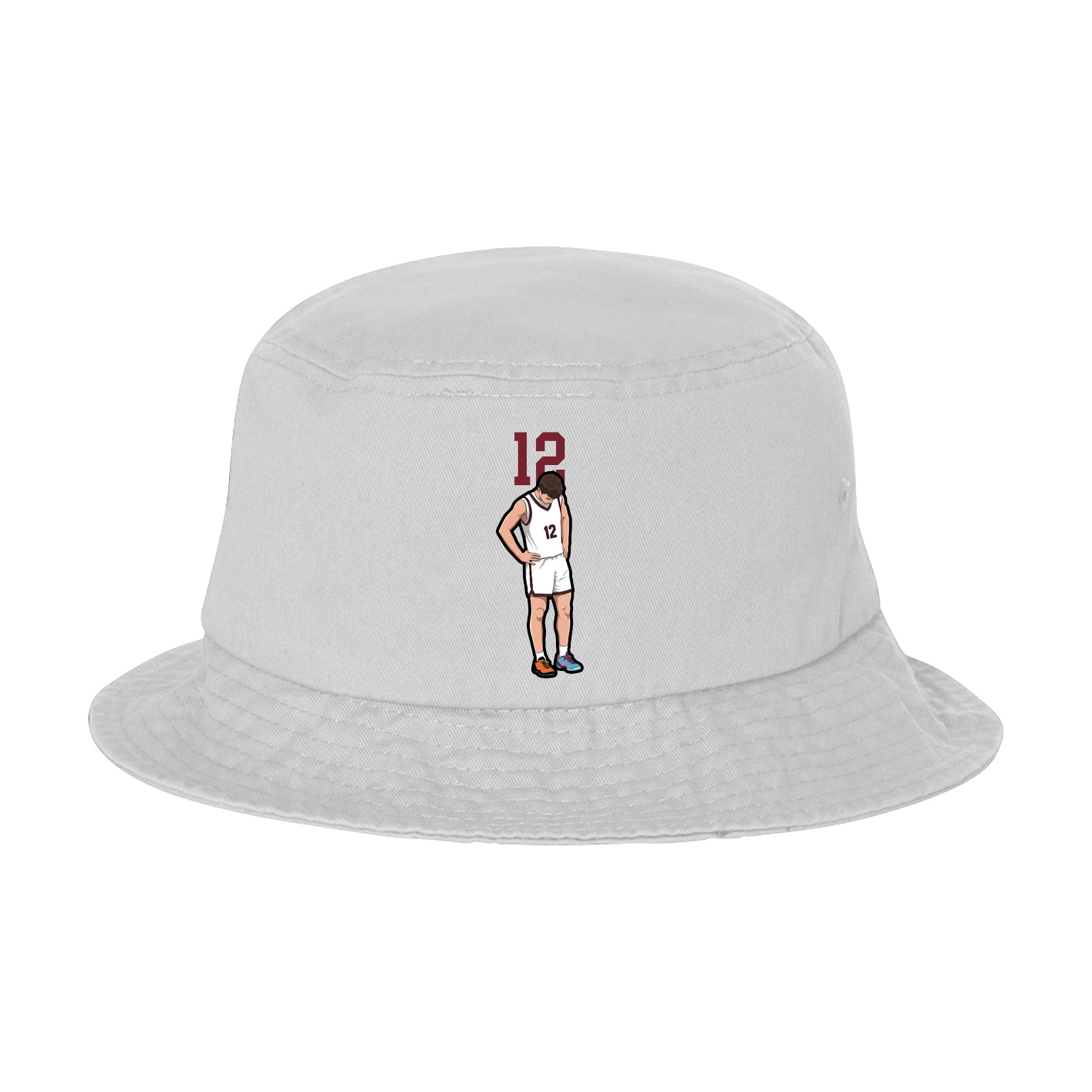 Bucket Cap — Number Top in White