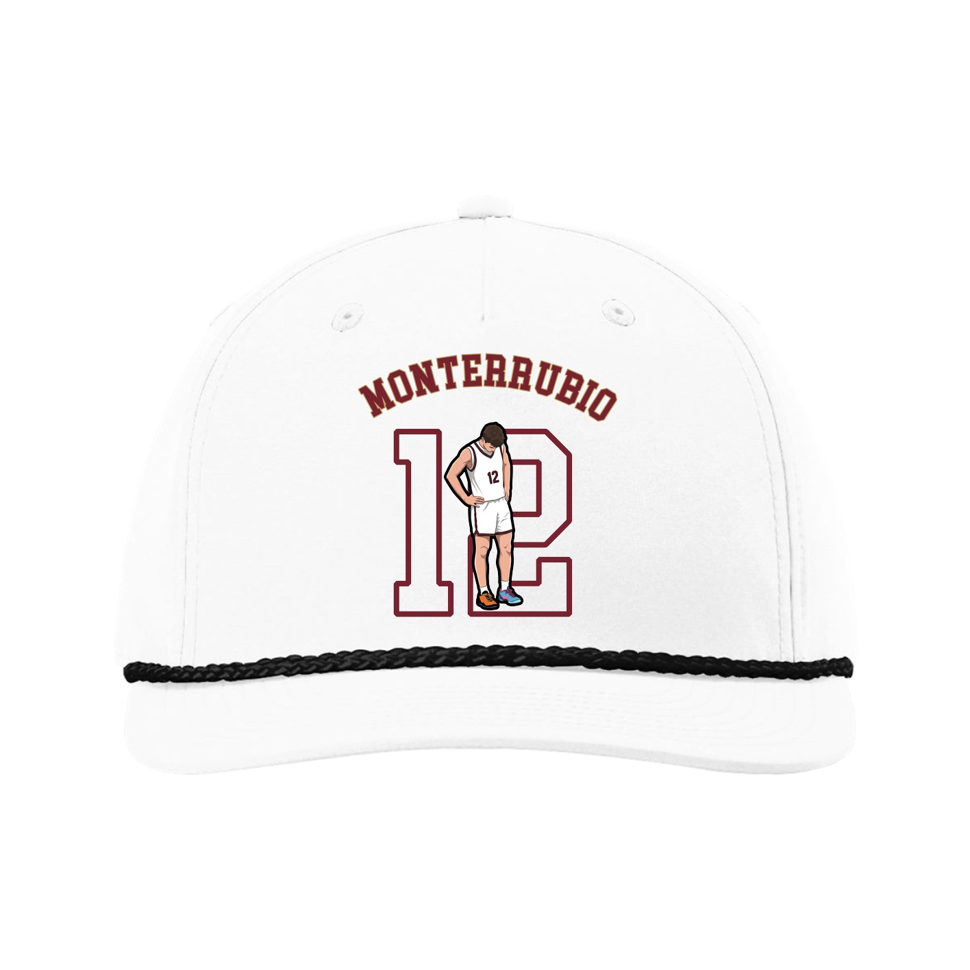 Five-Panel Classic Rope Cap — Shirsey Arch in White