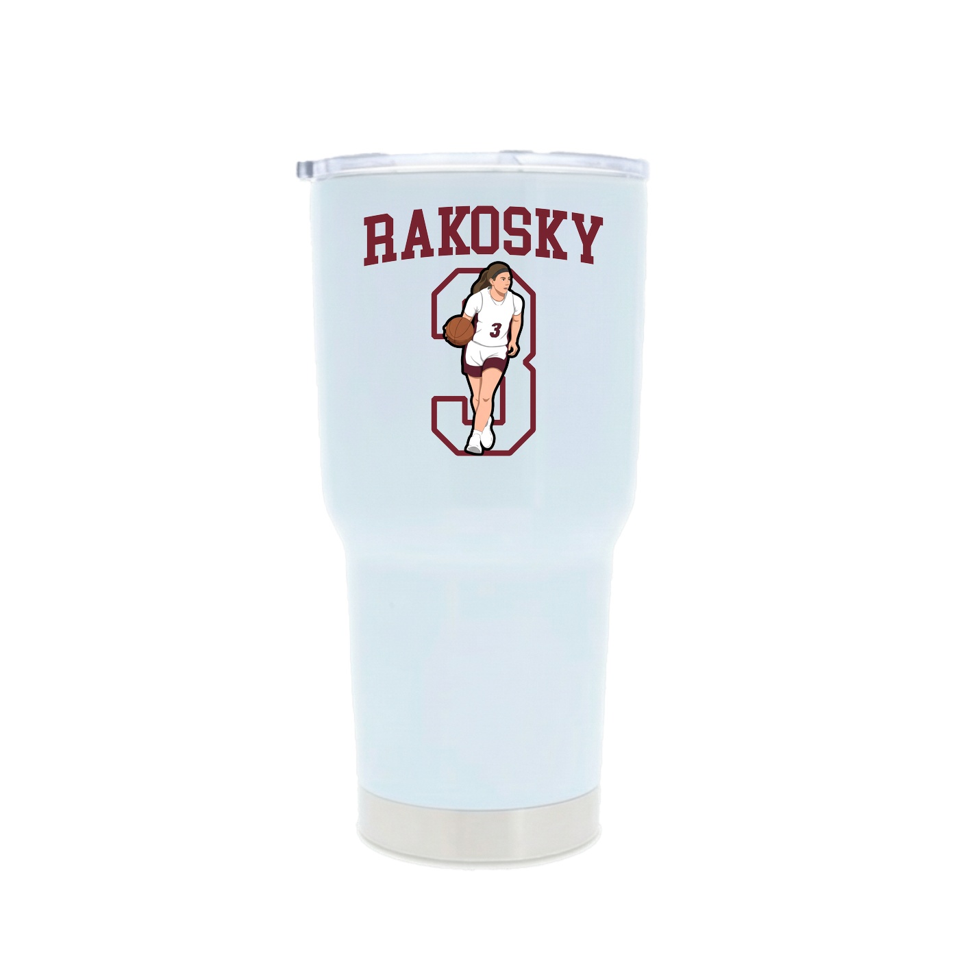 30oz Stainless Steel Tumbler — Shirsey in White
