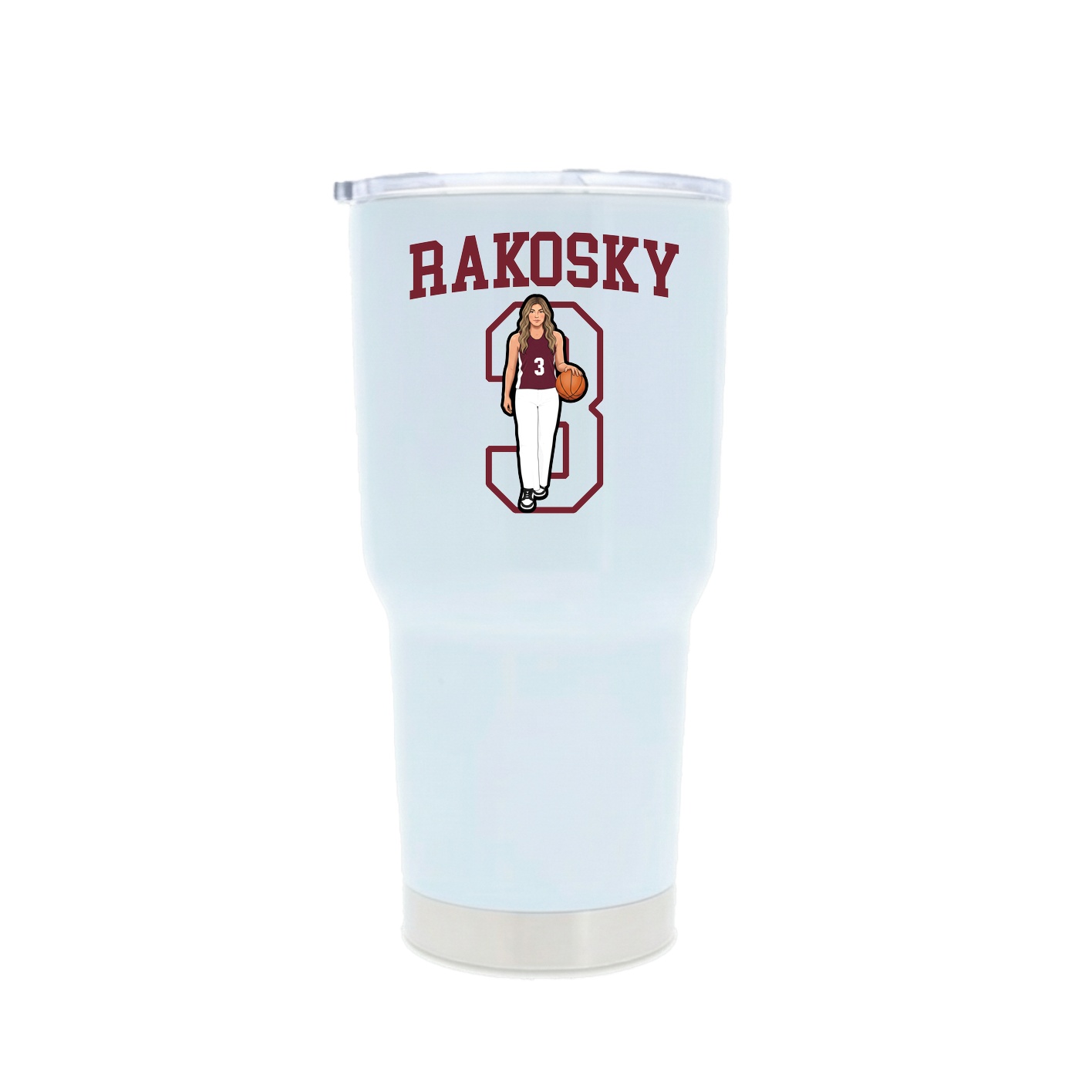 30oz Stainless Steel Tumbler — Shirsey in White