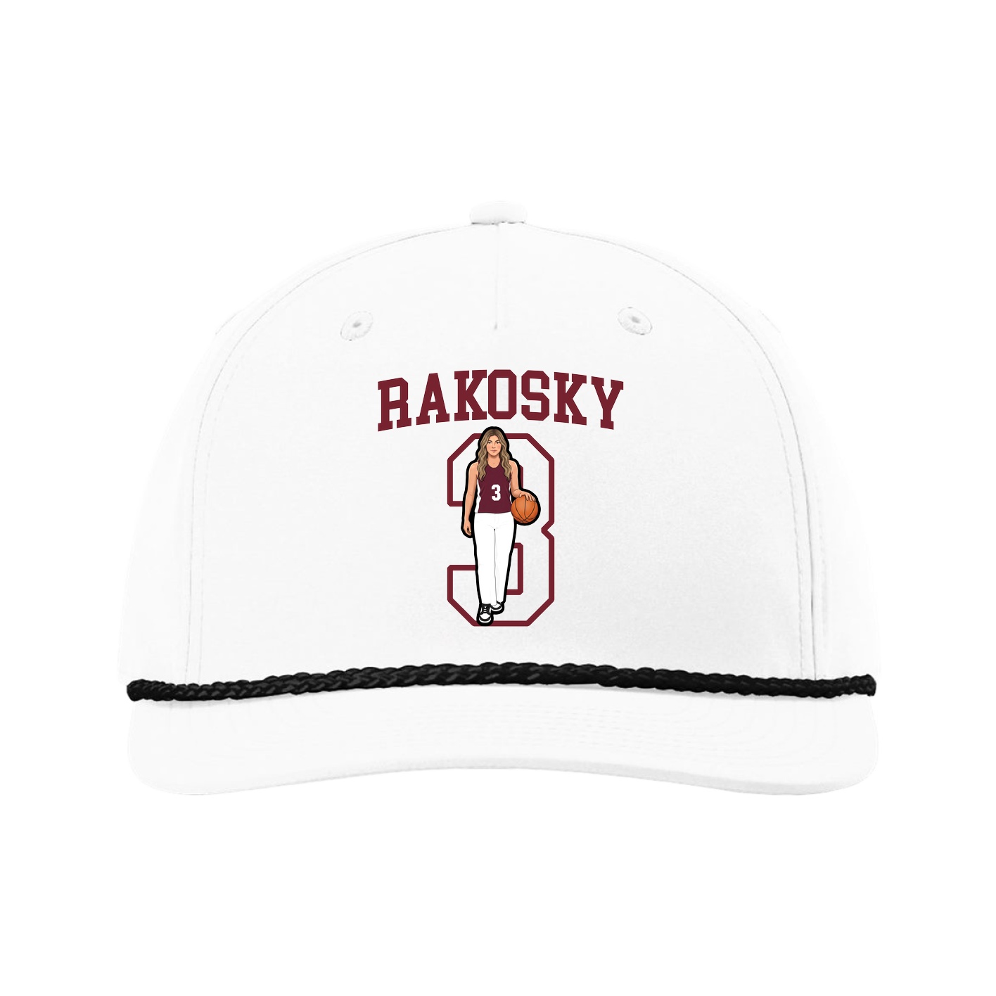 Five-Panel Classic Rope Cap — Shirsey in White