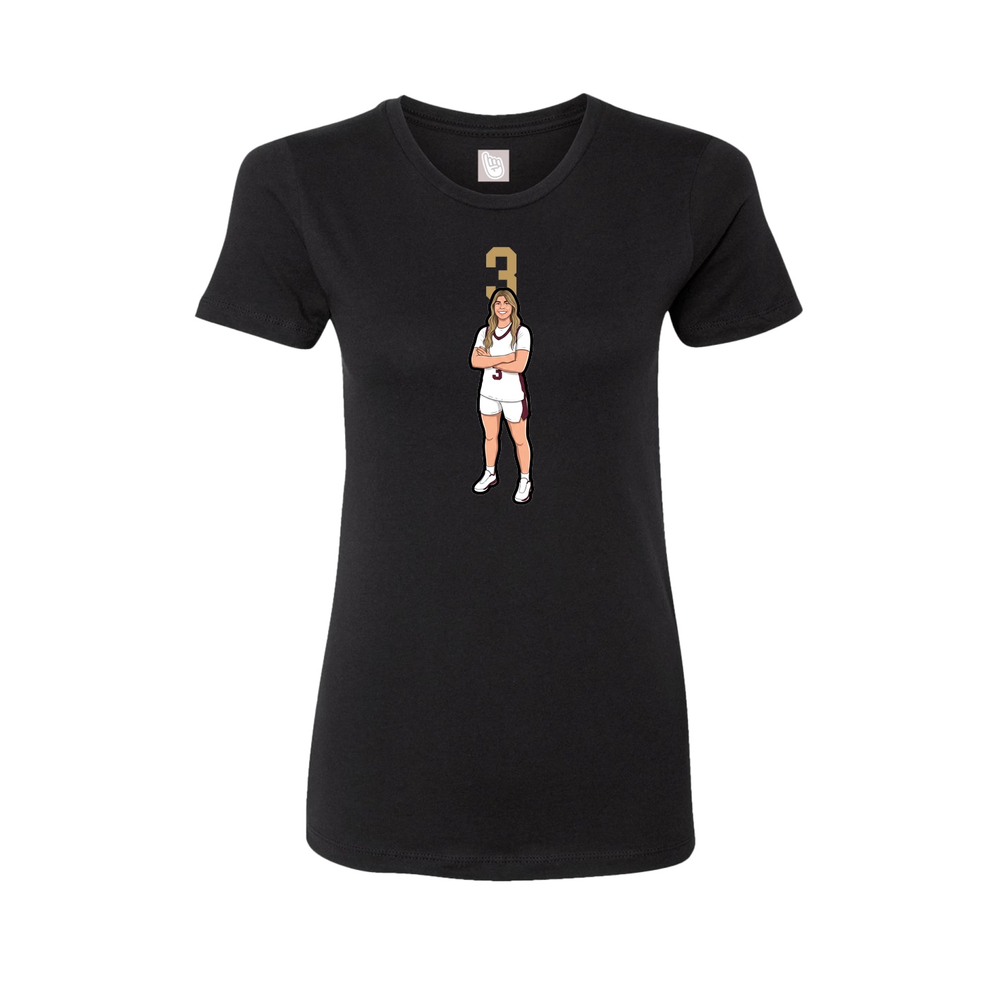 Womens Tee — Number Top in Black