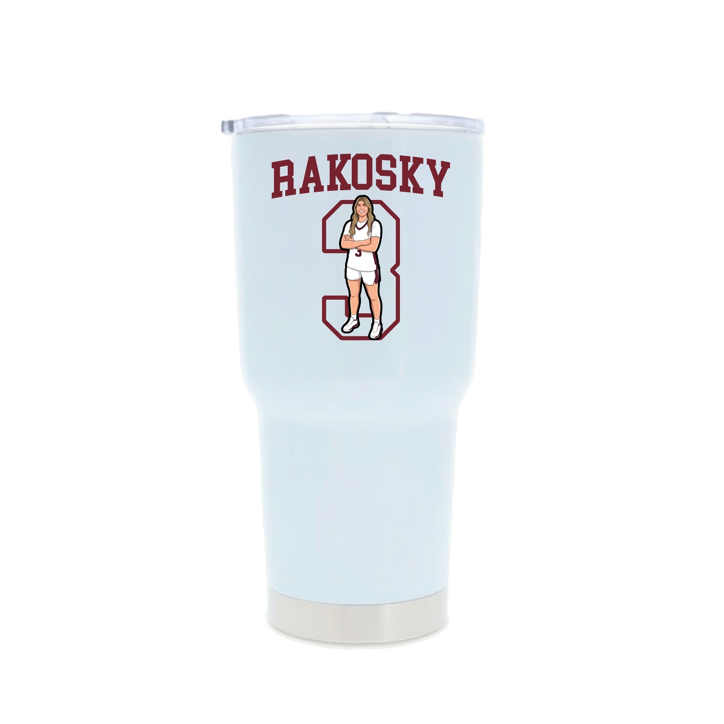 30oz Stainless Steel Tumbler — Shirsey in White