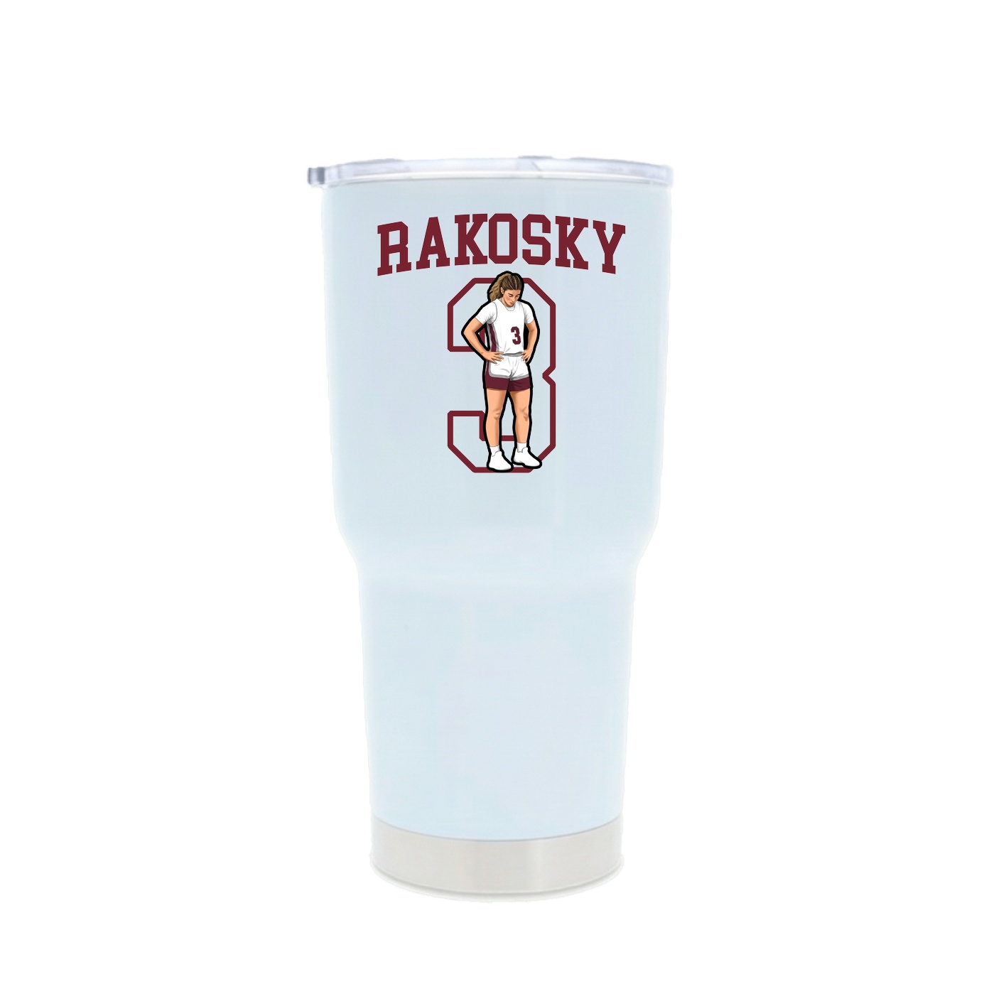 30oz Stainless Steel Tumbler — Shirsey in White