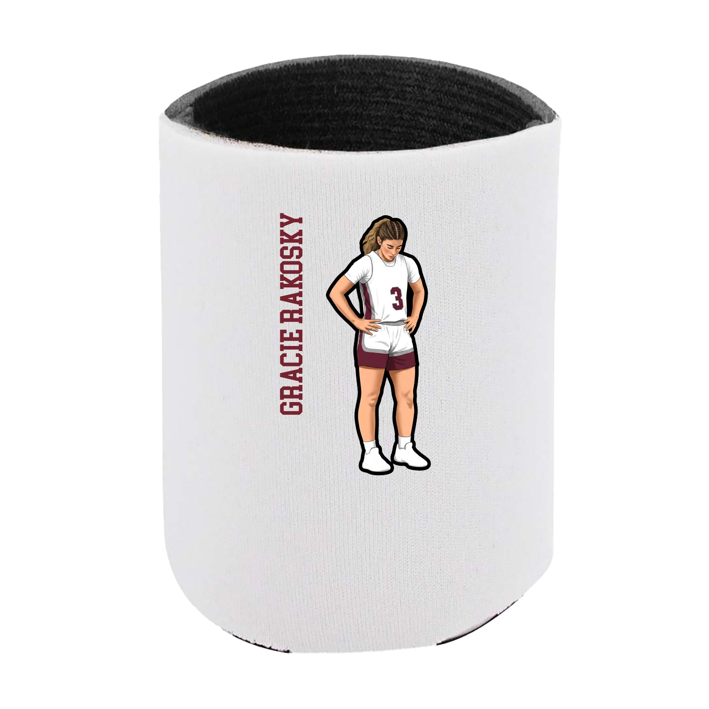 Can Holder — Name Vertical in White