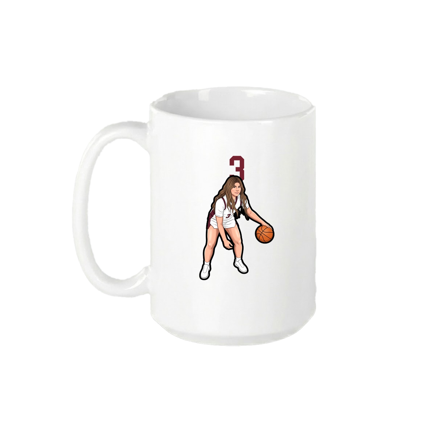15oz Coffee Mug — Number Top in White