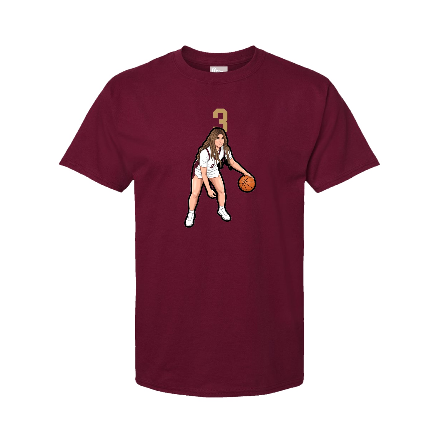 Tee — Number Top in Cardinal