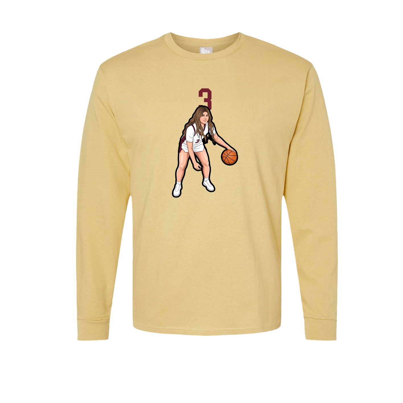 Long Sleeve Tee — Number Top in Vegas Gold