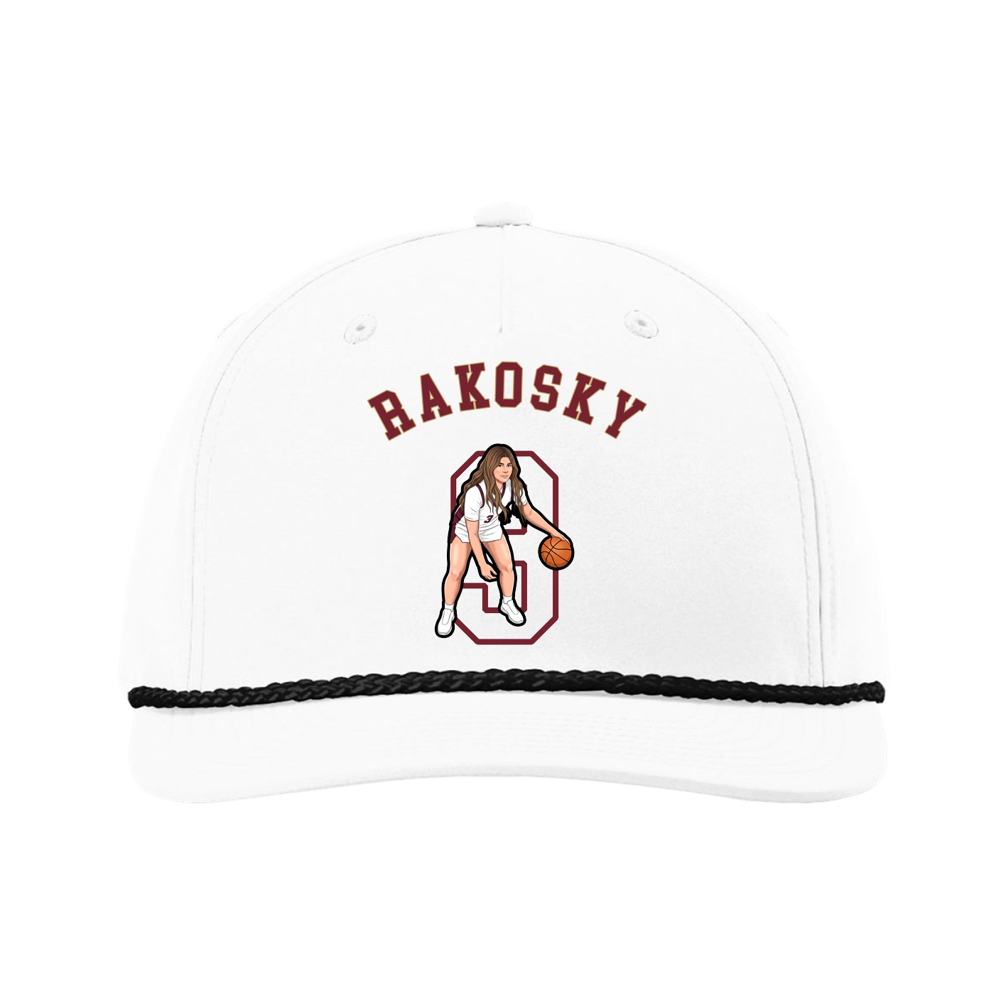 Five-Panel Classic Rope Cap — Shirsey Arch in White