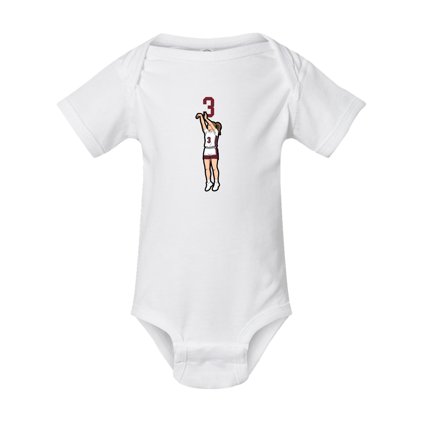 Baby Onesie — Number Top in White