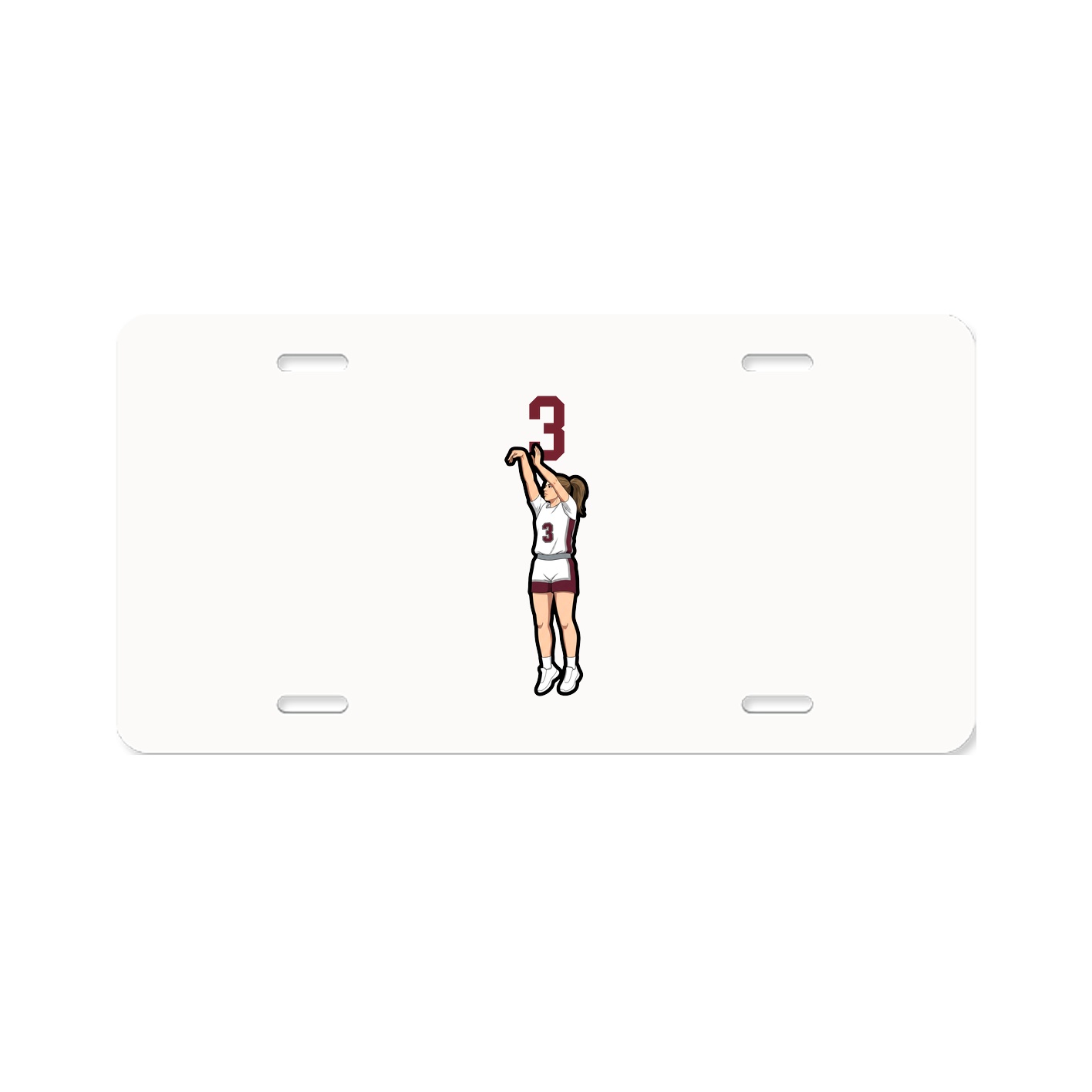 License Plate — Number Top in Classic