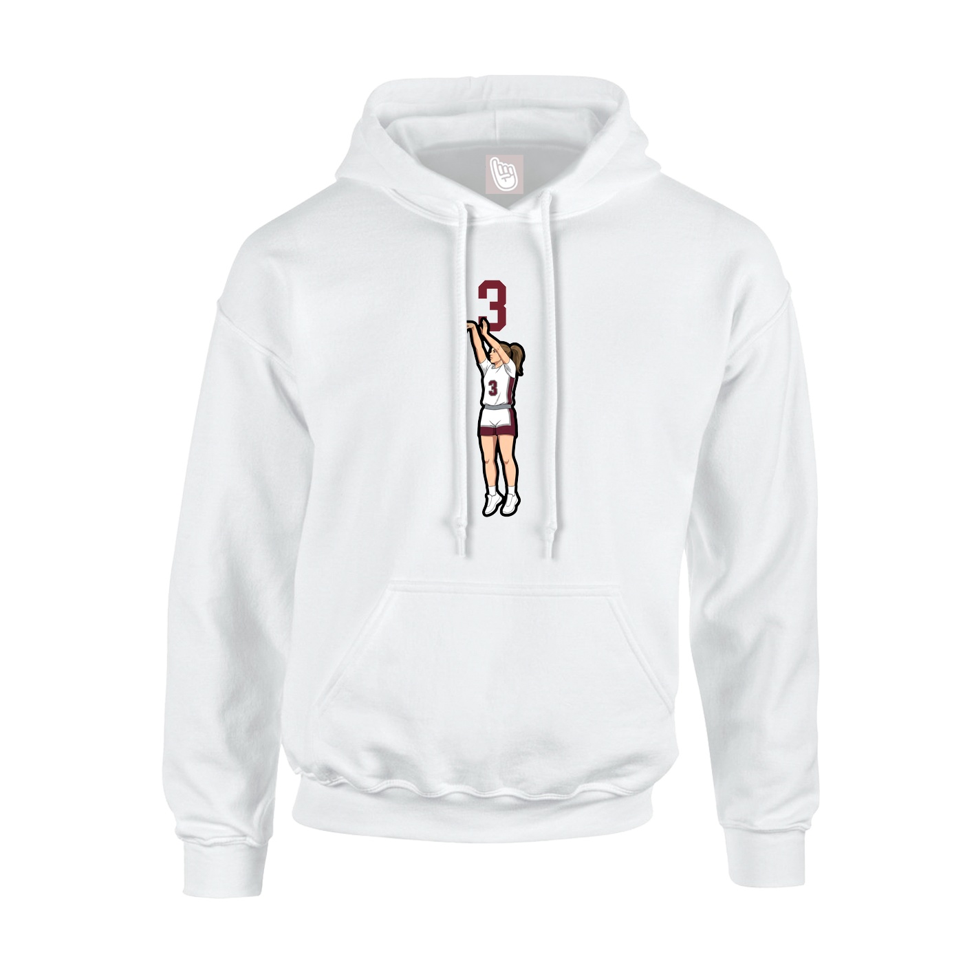 Hoodie — Number Top in White