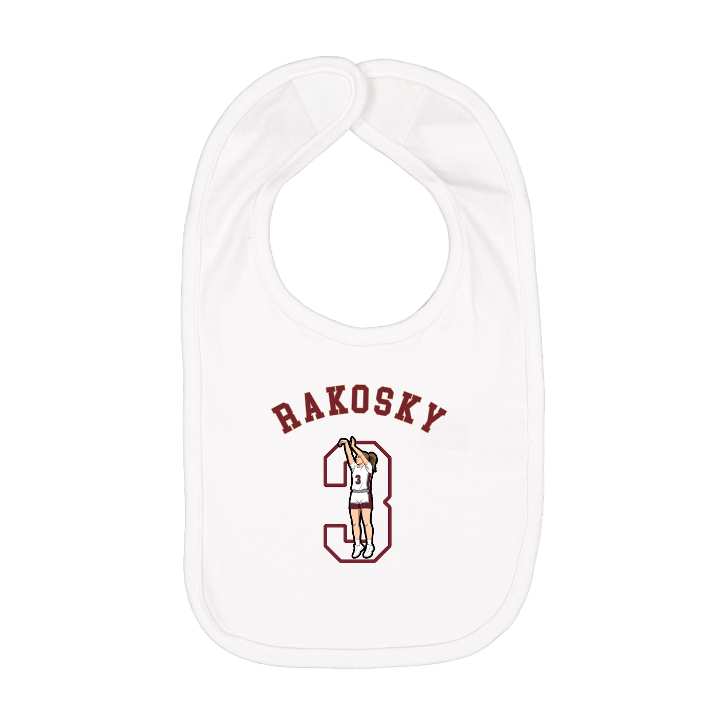 Infant Bib — Shirsey Arch in White