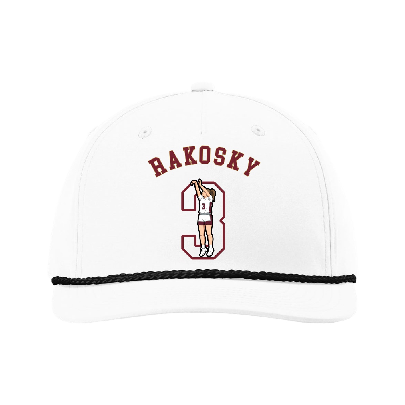 Five-Panel Classic Rope Cap — Shirsey Arch in White