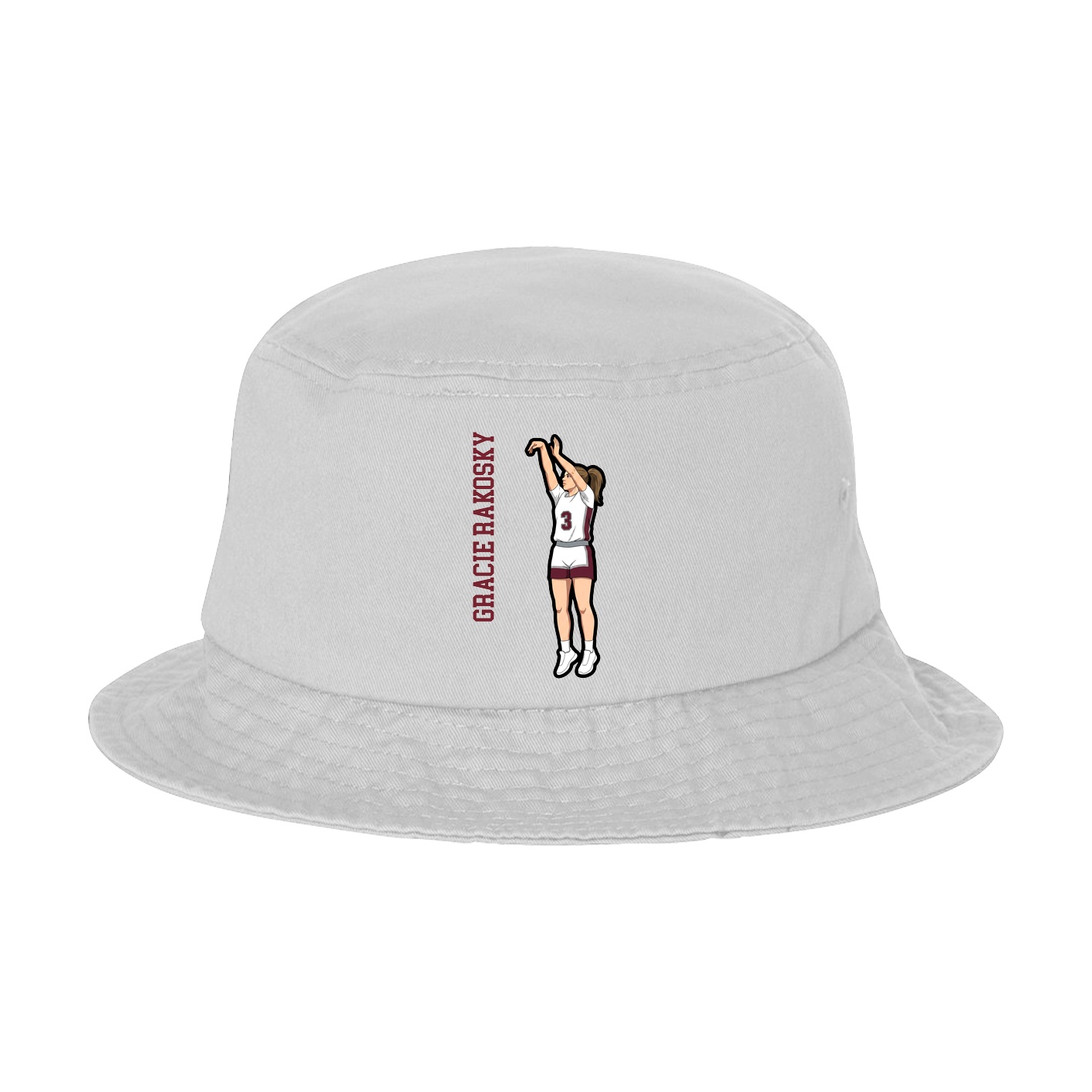 Bucket Cap — Name Vertical in White