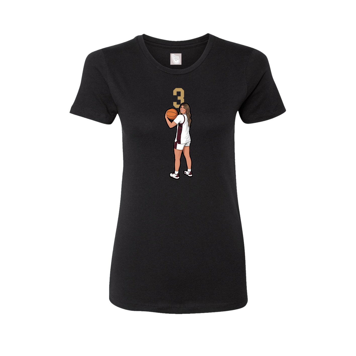 Womens Tee — Number Top in Black
