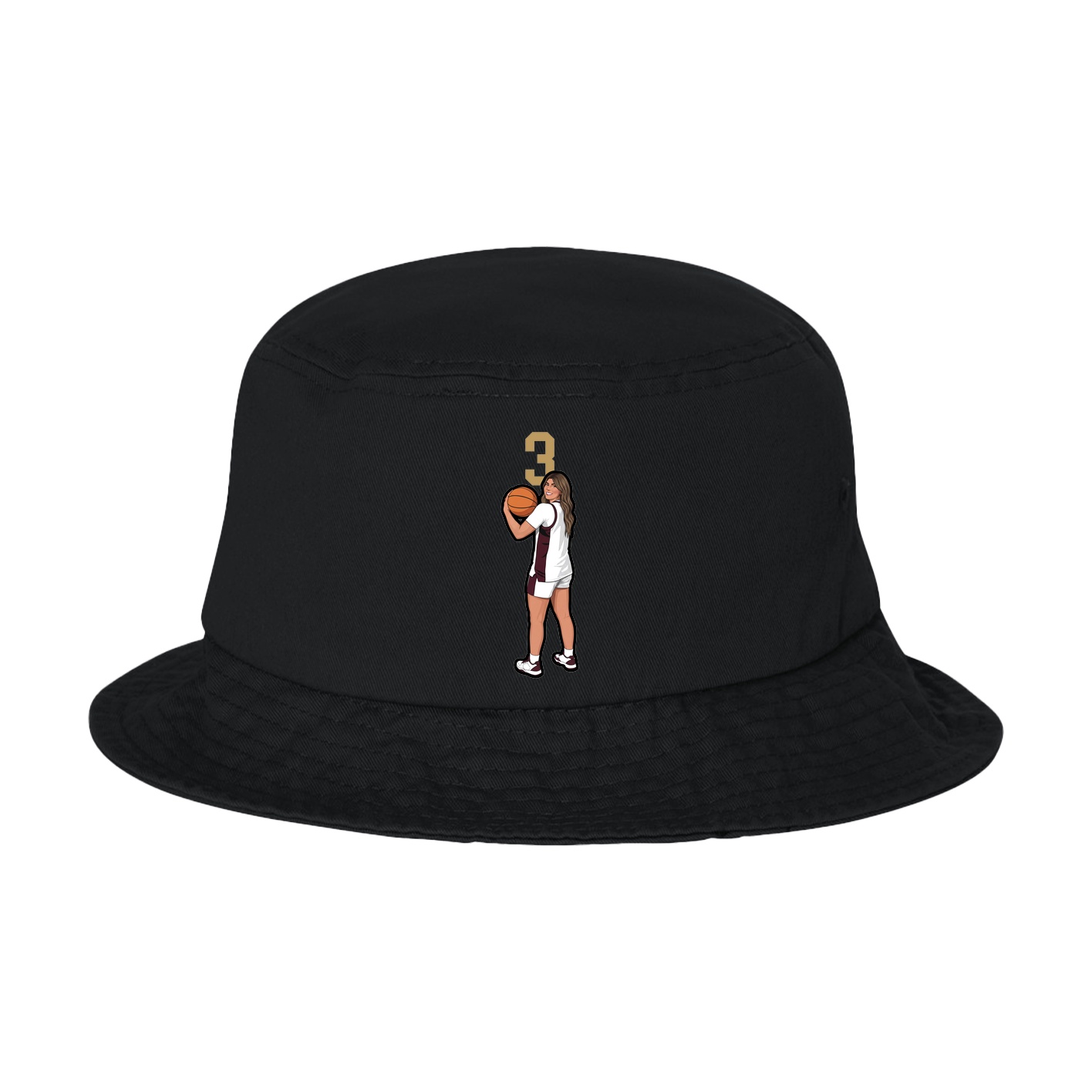 Bucket Cap — Number Top in Black